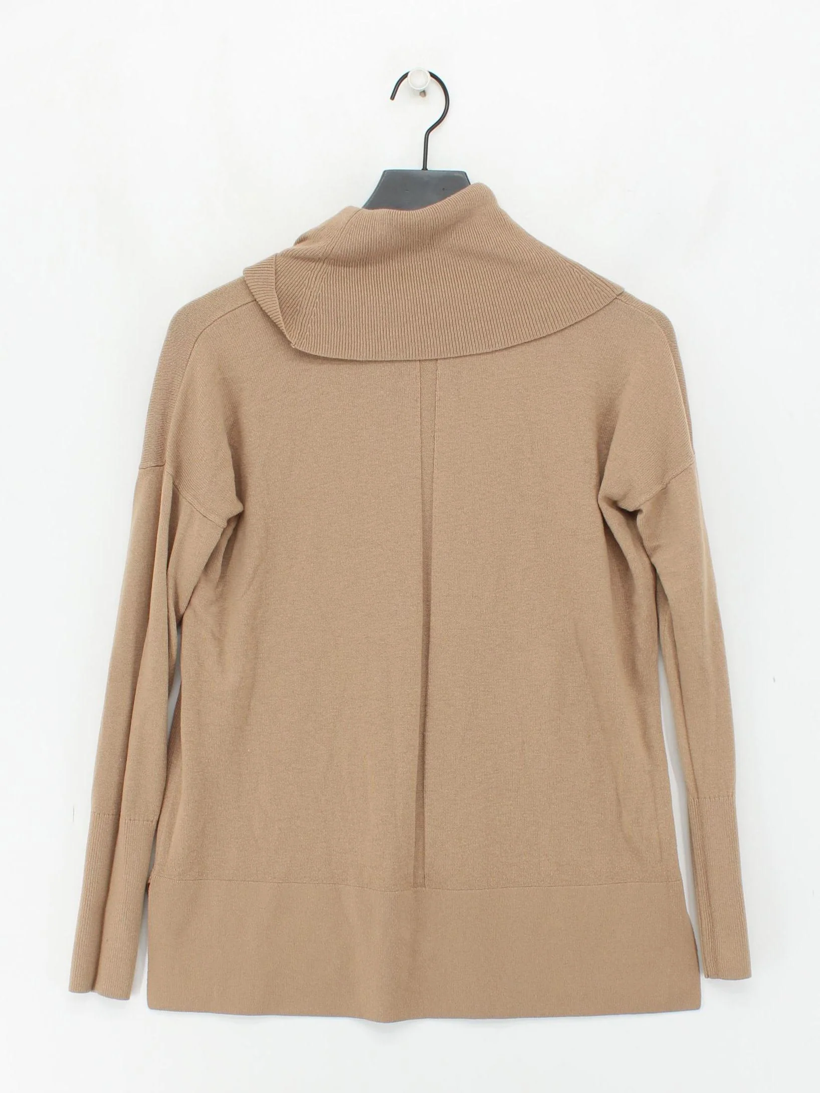 Loft Women's Jumper XS Tan Acrylic with Nylon Roll Neck Pullover - Image 2