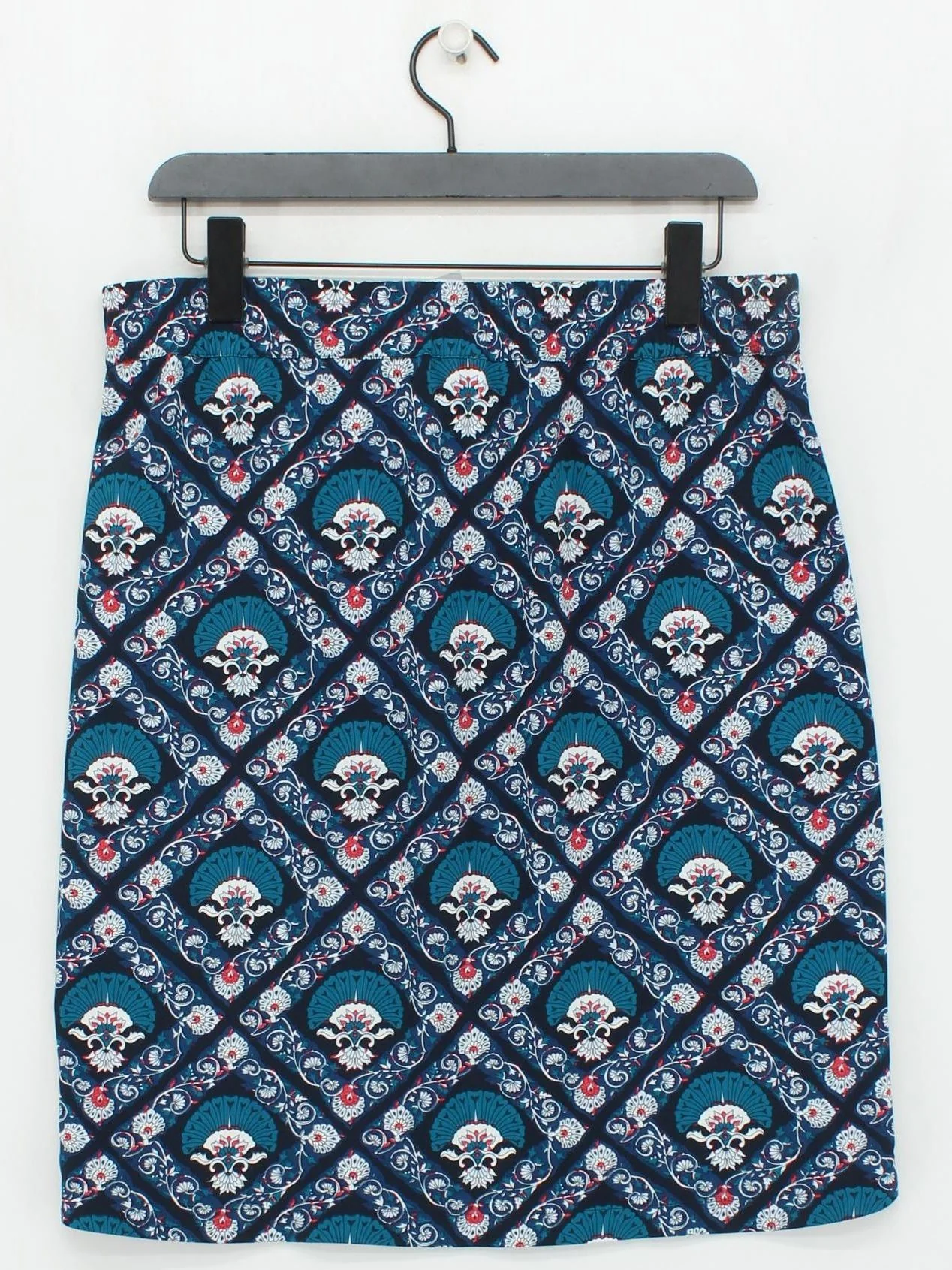 Loft Women's Mini Skirt M Blue Paisley 100% Other Short Mini - Image 2