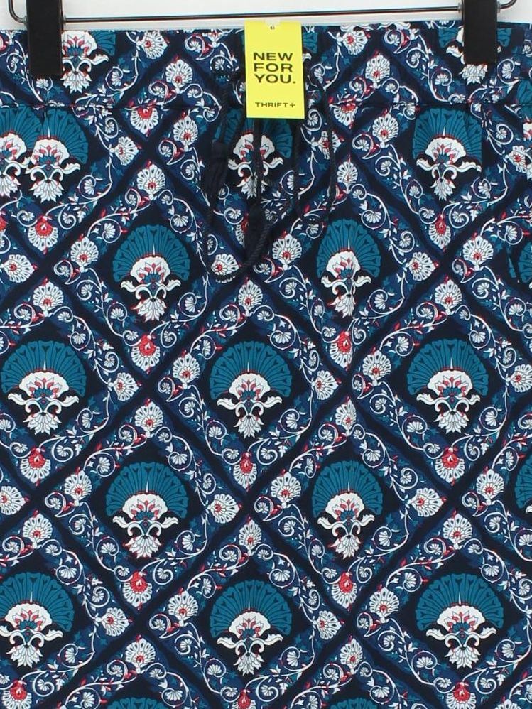 Loft Women's Mini Skirt M Blue Paisley 100% Other Short Mini - Image 3