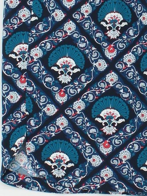 Loft Women's Mini Skirt M Blue Paisley 100% Other Short Mini - Image 4