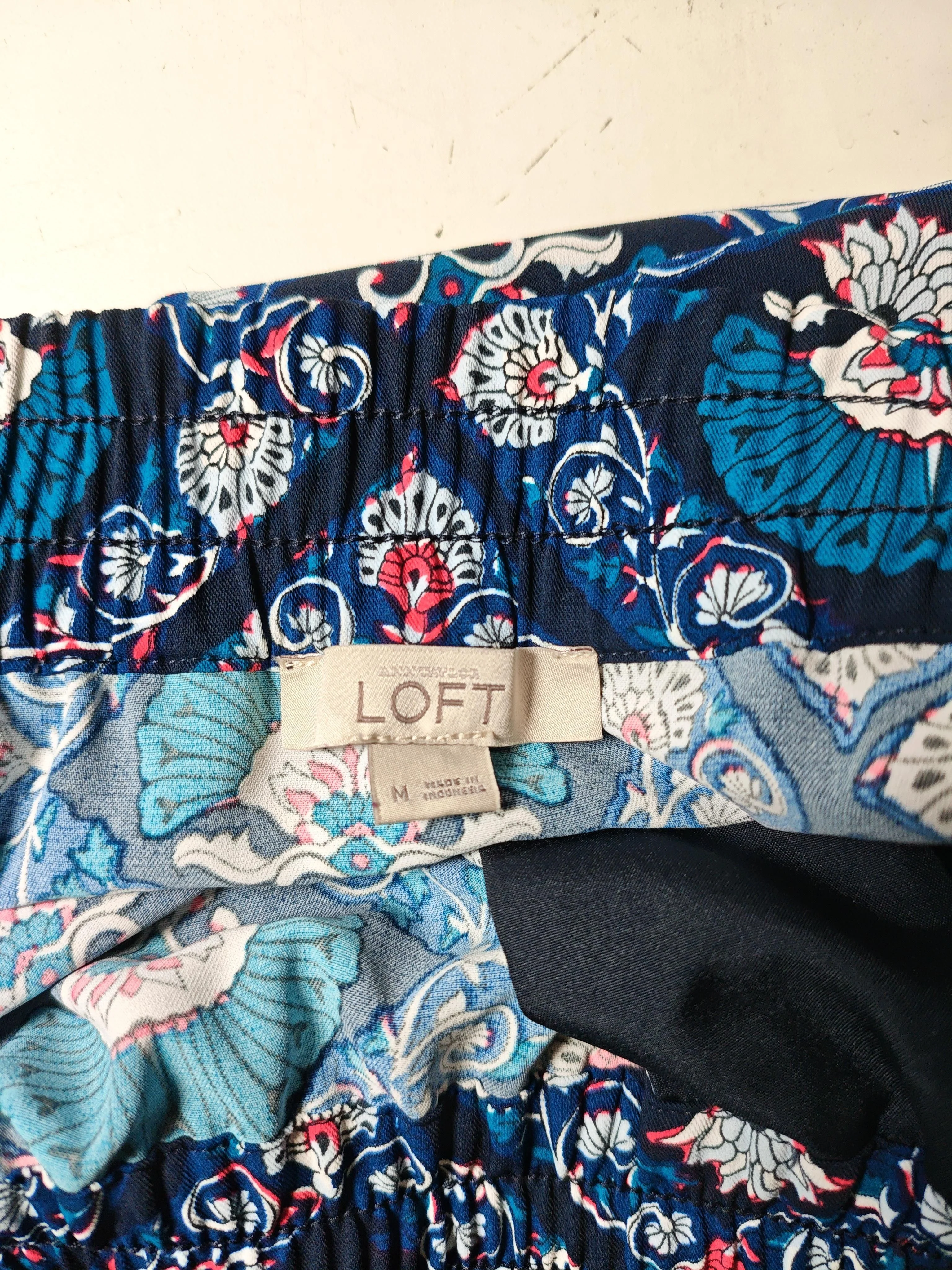 Loft Women's Mini Skirt M Blue Paisley 100% Other Short Mini - Image 5