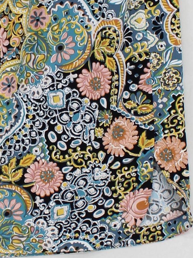 Loft Women's Mini Skirt M Multi Polyester with Spandex Short Mini - Image 4