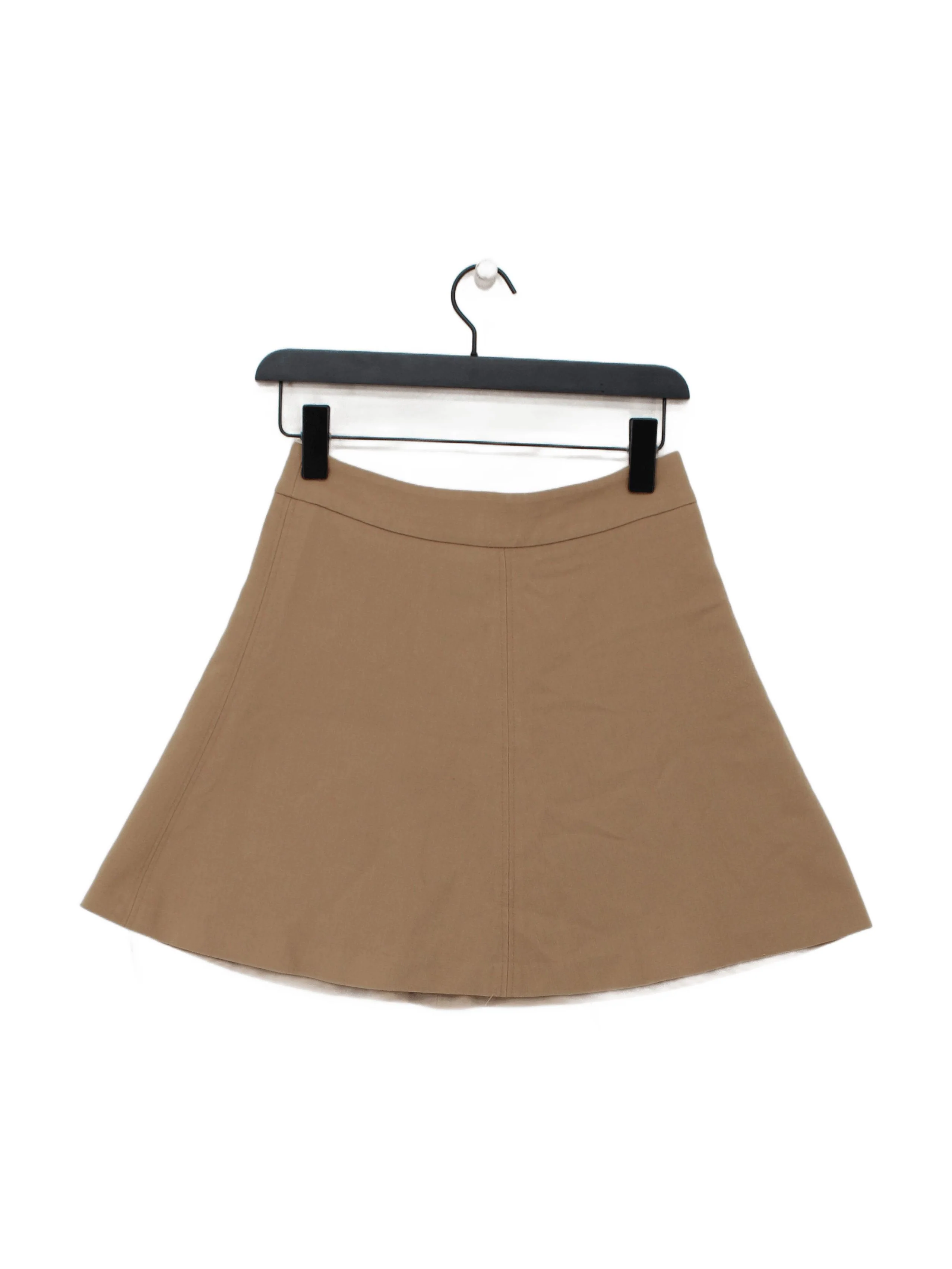 Loft Women's Mini Skirt UK 4 Tan Polyester with Rayon, Spandex Short Mini