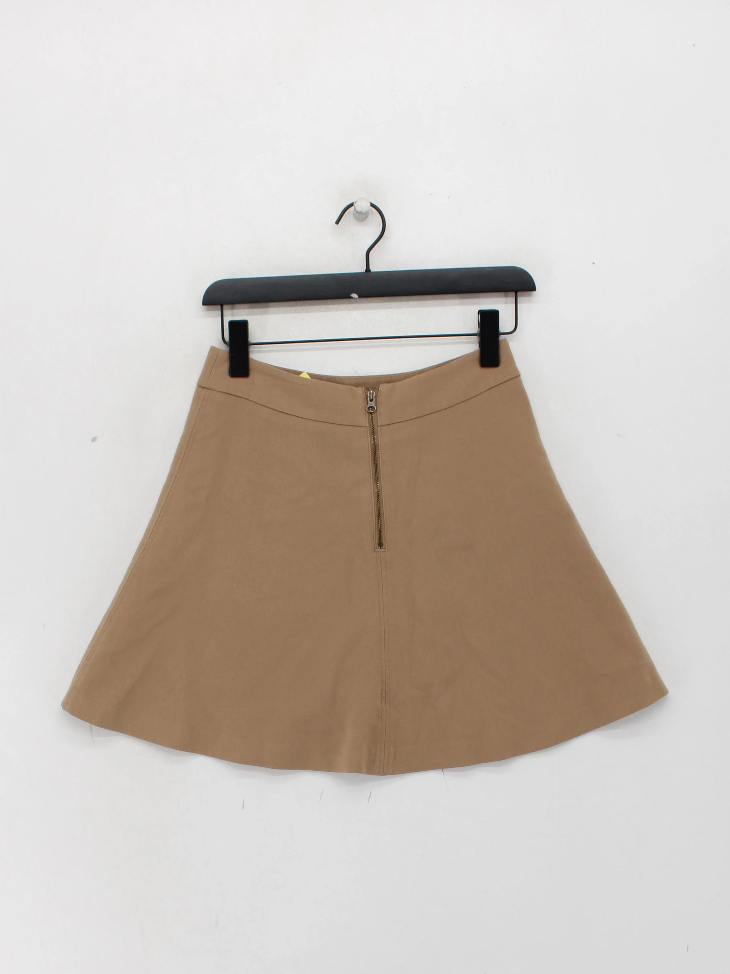 Loft Women's Mini Skirt UK 4 Tan Polyester with Rayon, Spandex Short Mini - Image 2