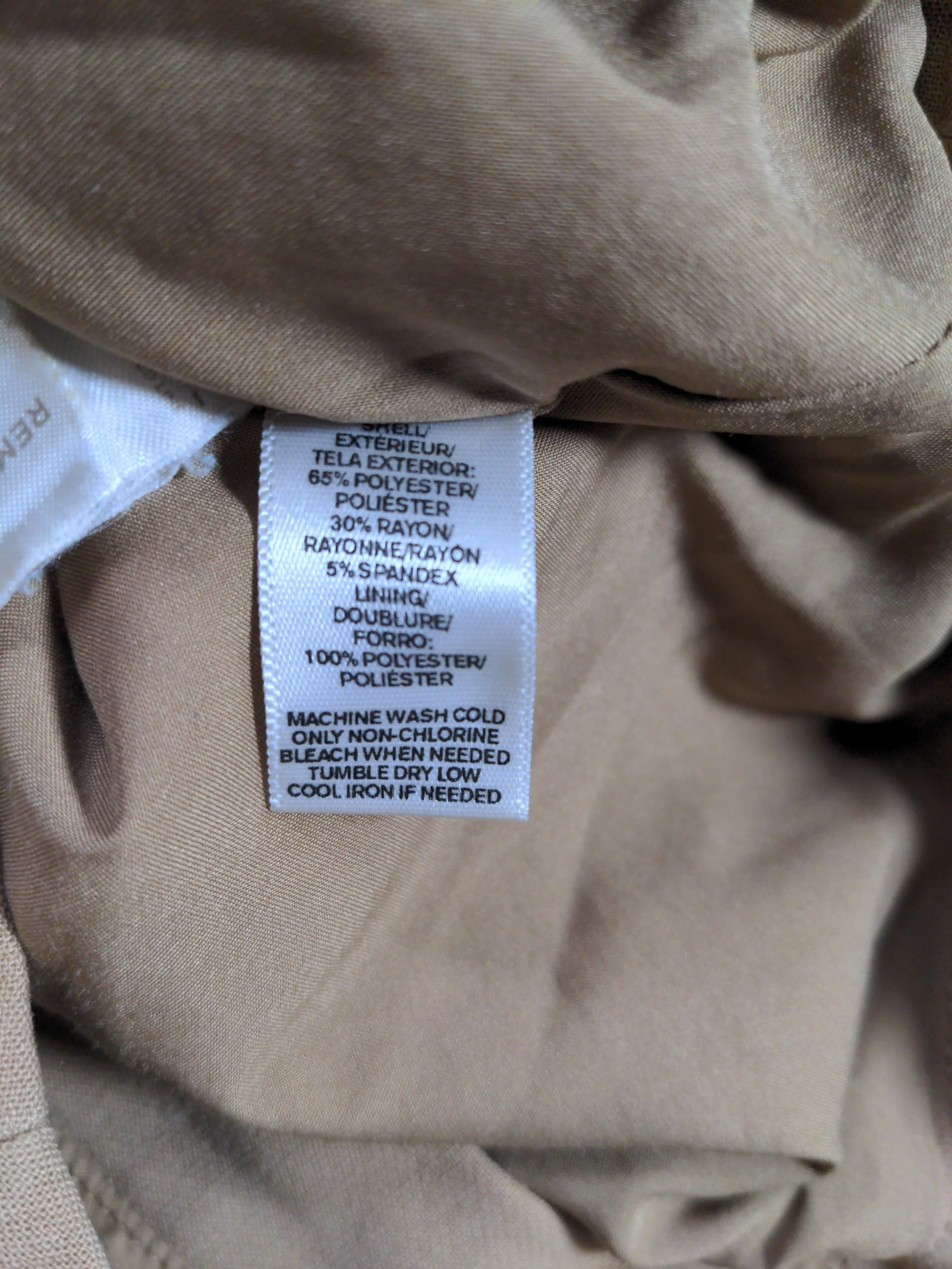 Loft Women's Mini Skirt UK 4 Tan Polyester with Rayon, Spandex Short Mini - Image 7