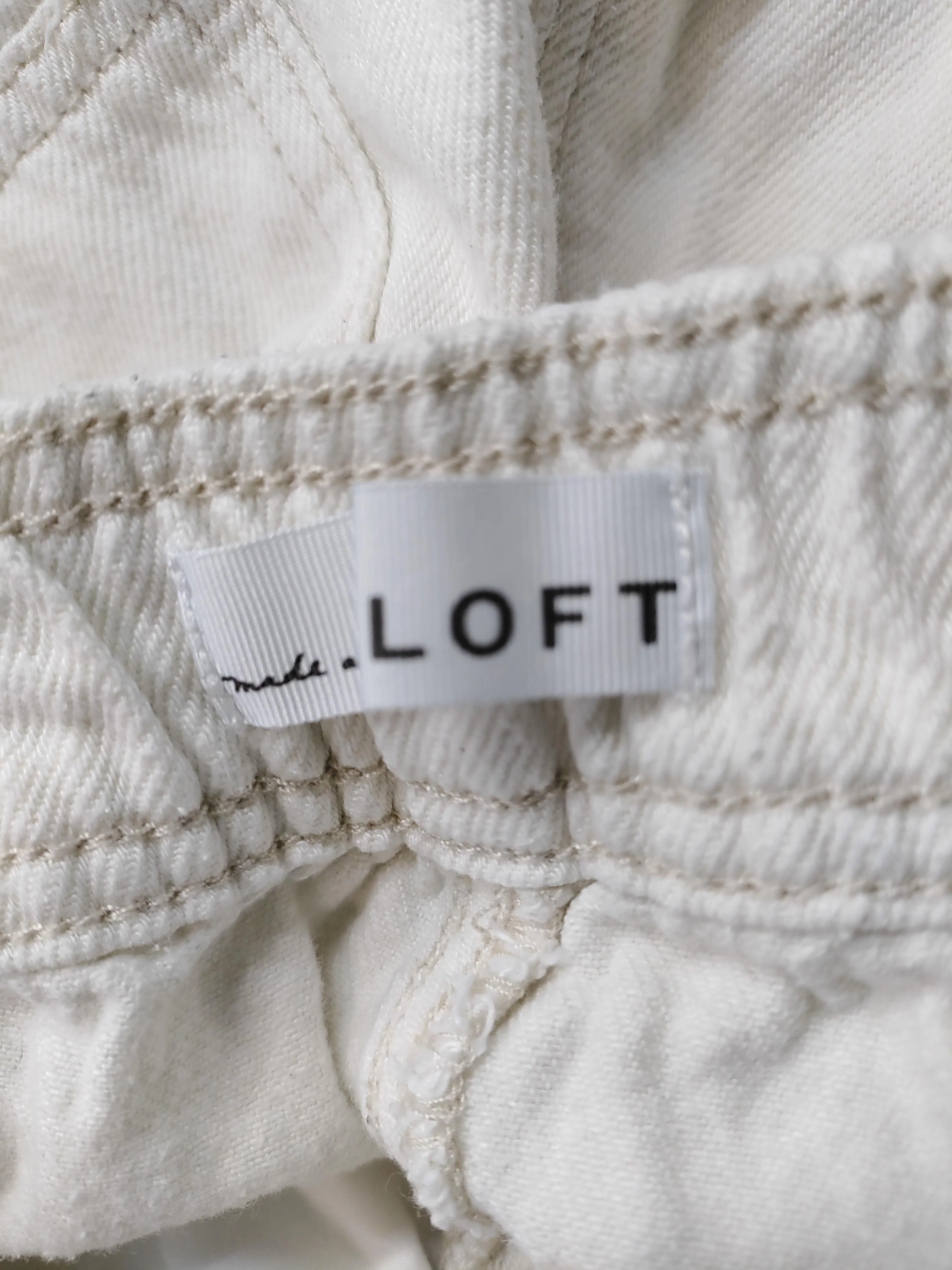 Loft Women's Shorts S Cream Cotton with Lyocell Modal Mom - Image 5