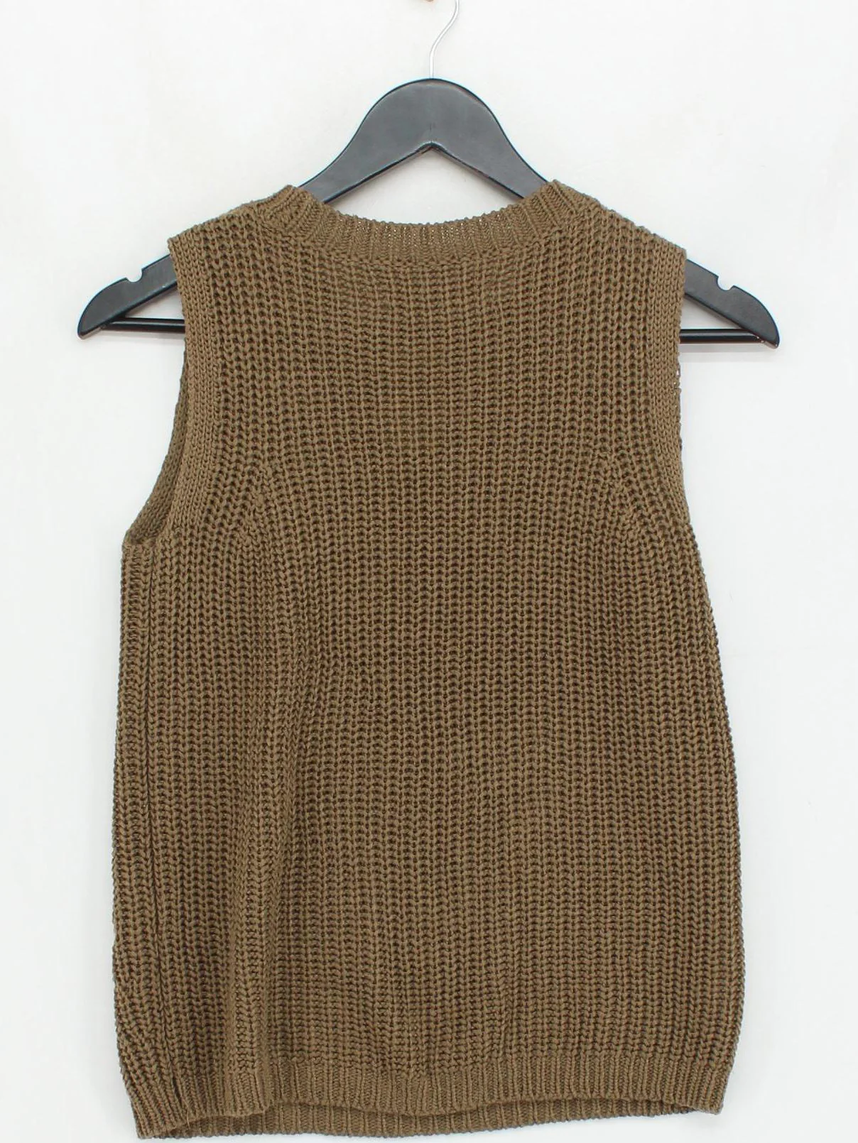 Loft Women's T-Shirt S Brown 100% Acrylic Sleeveless Round Neck Basic - Image 2