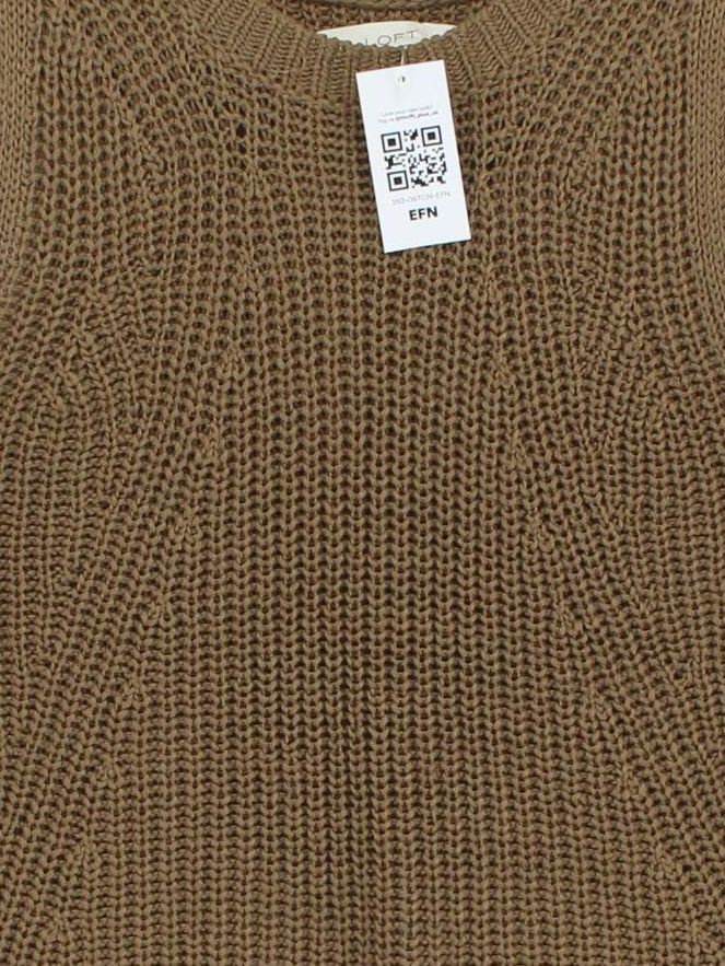 Loft Women's T-Shirt S Brown 100% Acrylic Sleeveless Round Neck Basic - Image 3