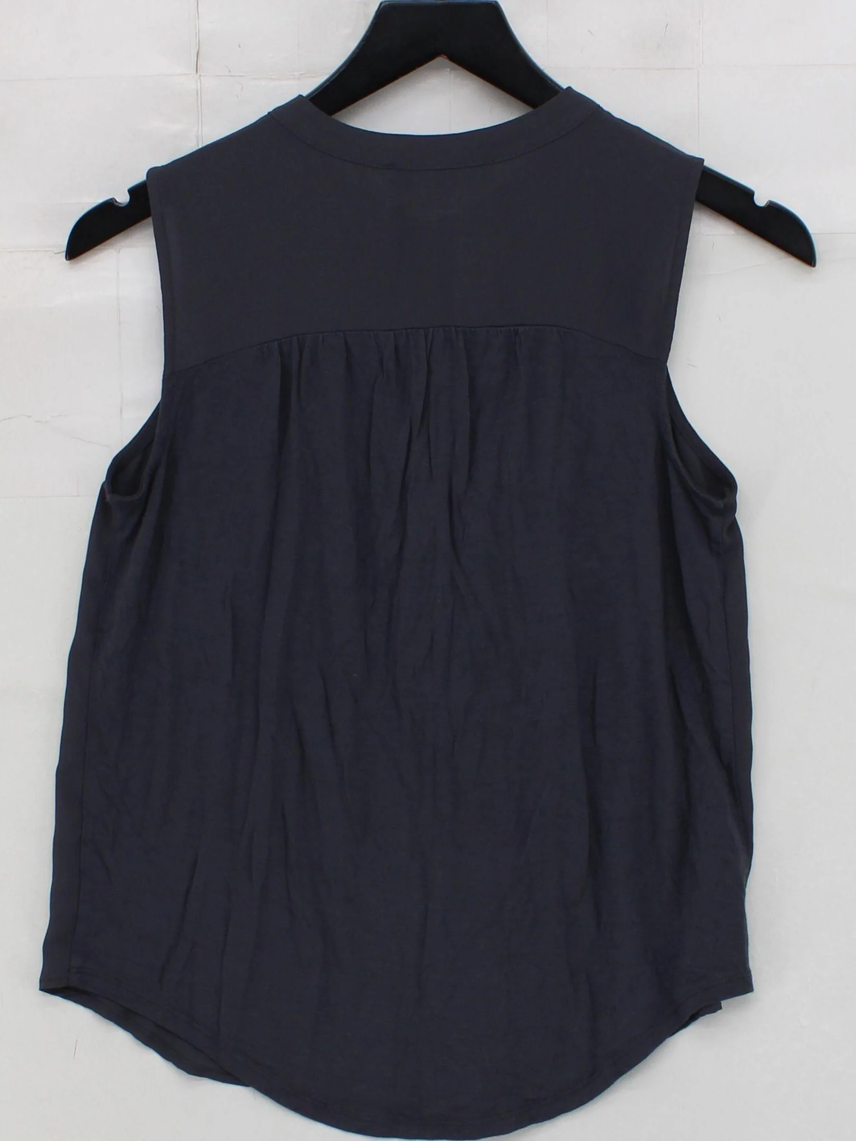 Loft Women's Top XS Grey Rayon with Polyester Sleeveless Round Neck Basic - Image 2
