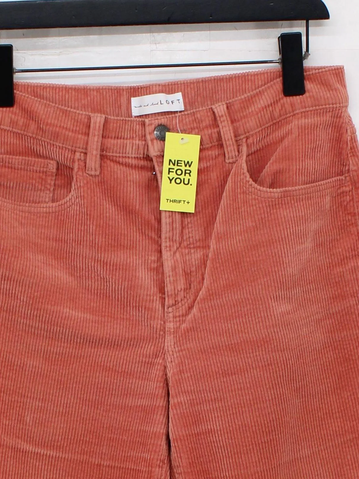 Loft Women's Trousers W 28 in Orange Cotton with Spandex Straight Chino - Image 3