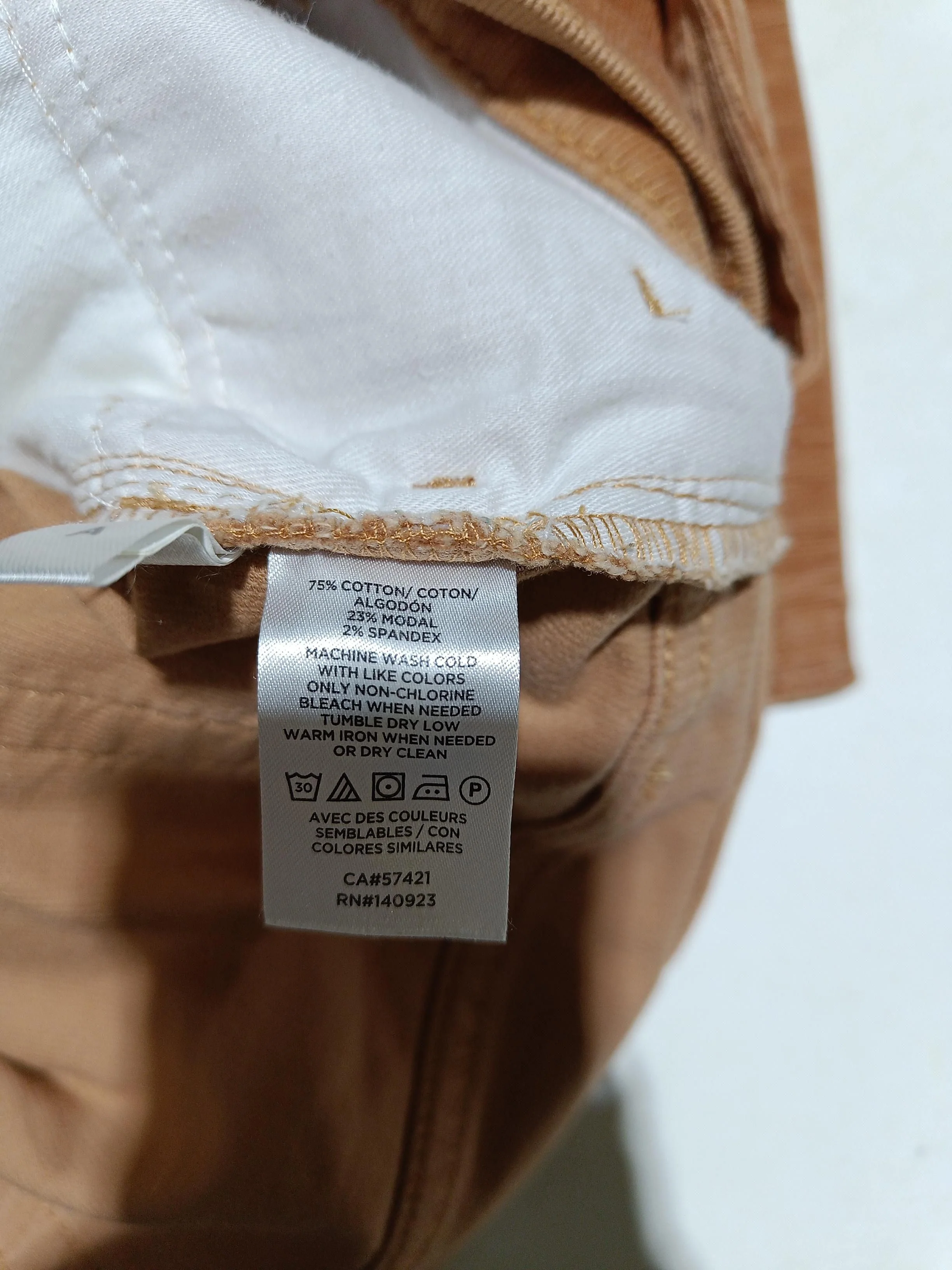 Loft Women's Trousers W 28 in Tan Cotton with Lyocell Modal, Spandex Chino - Image 6