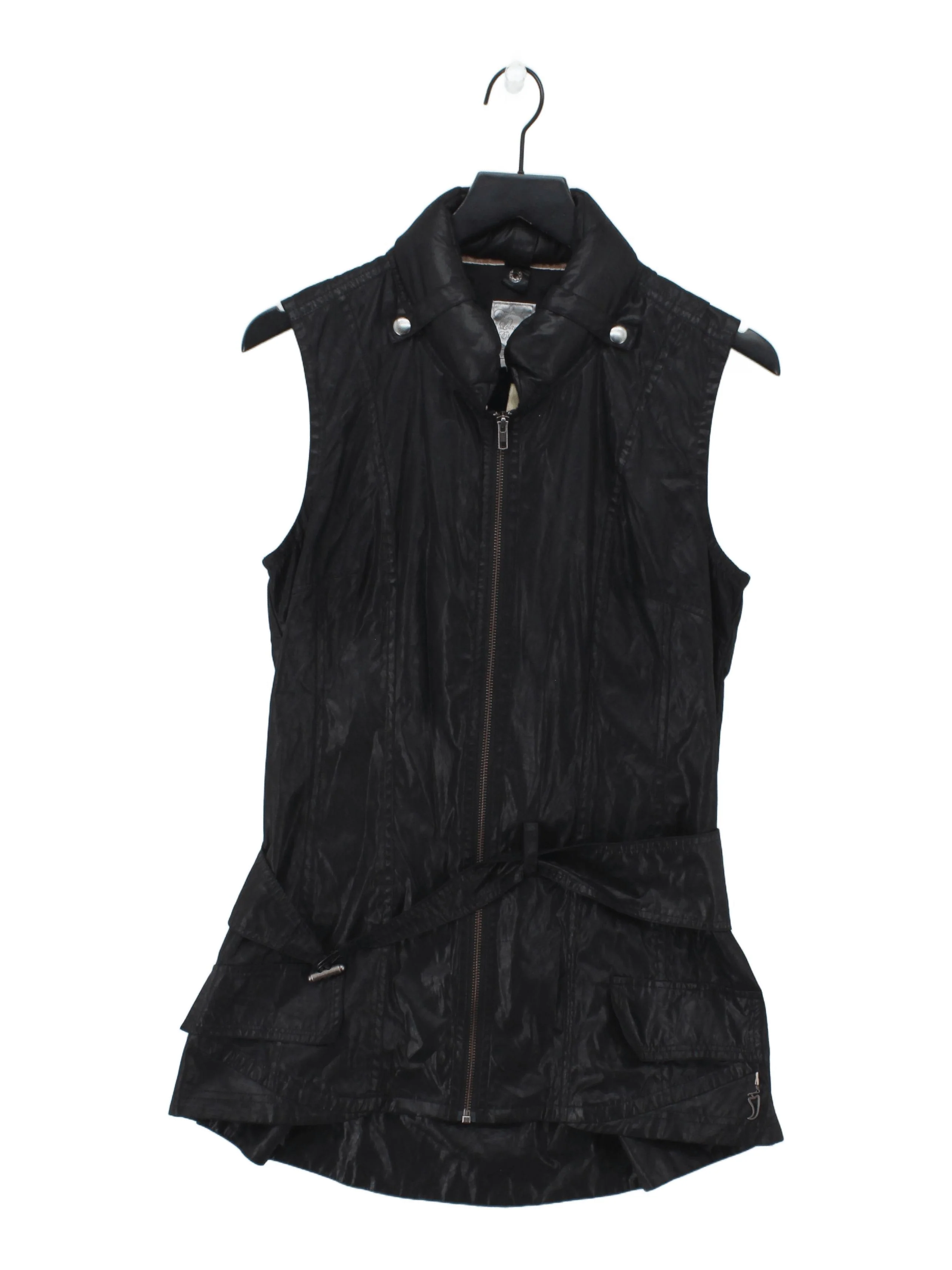 Lola Espeleta Women's Coat L Black Polyester with Polyamide, Cotton Overcoat