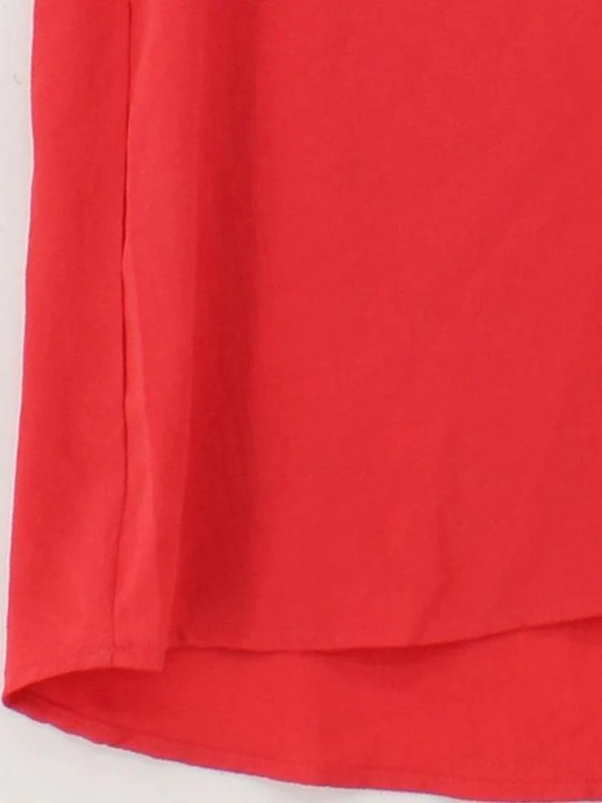 Lola & Liza Women's Top UK 10 Red 100% Polyester Sleeveless V-Neck Basic - Image 4