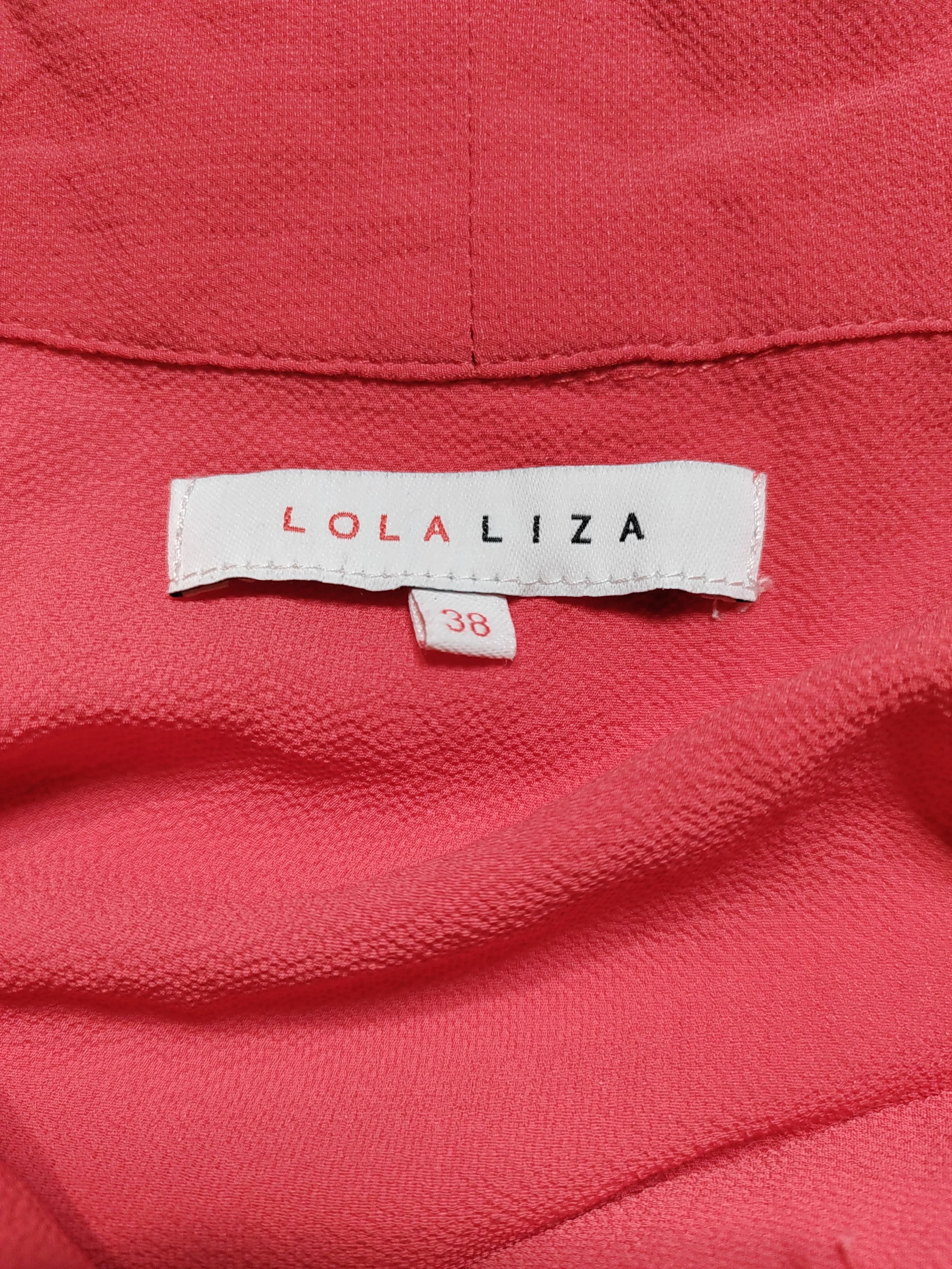 Lola & Liza Women's Top UK 10 Red 100% Polyester Sleeveless V-Neck Basic - Image 5