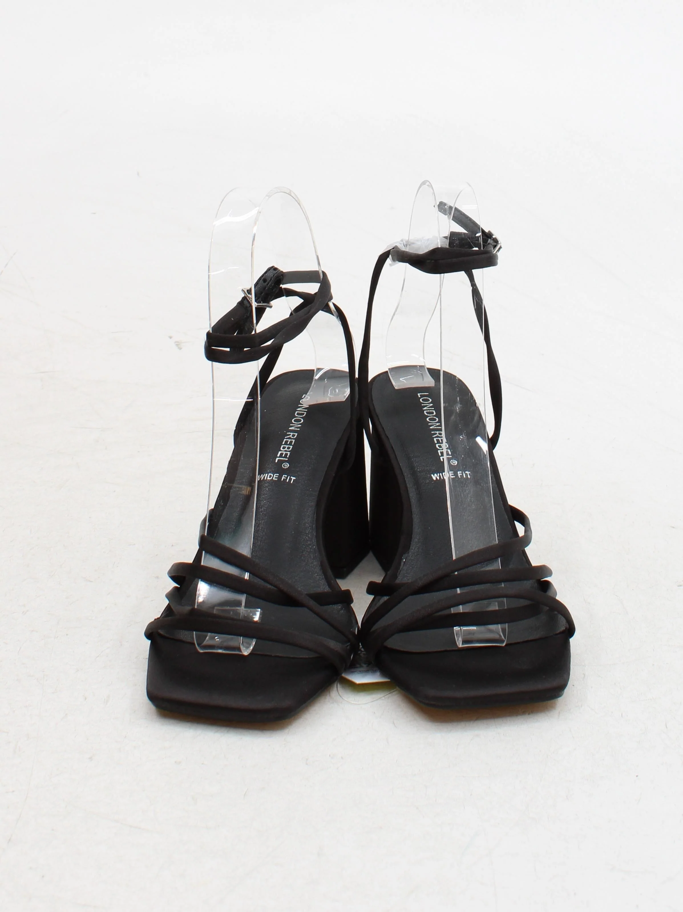London Rebel Women's Heels UK 4 Black 100% Faux Leather Strappy - Image 2