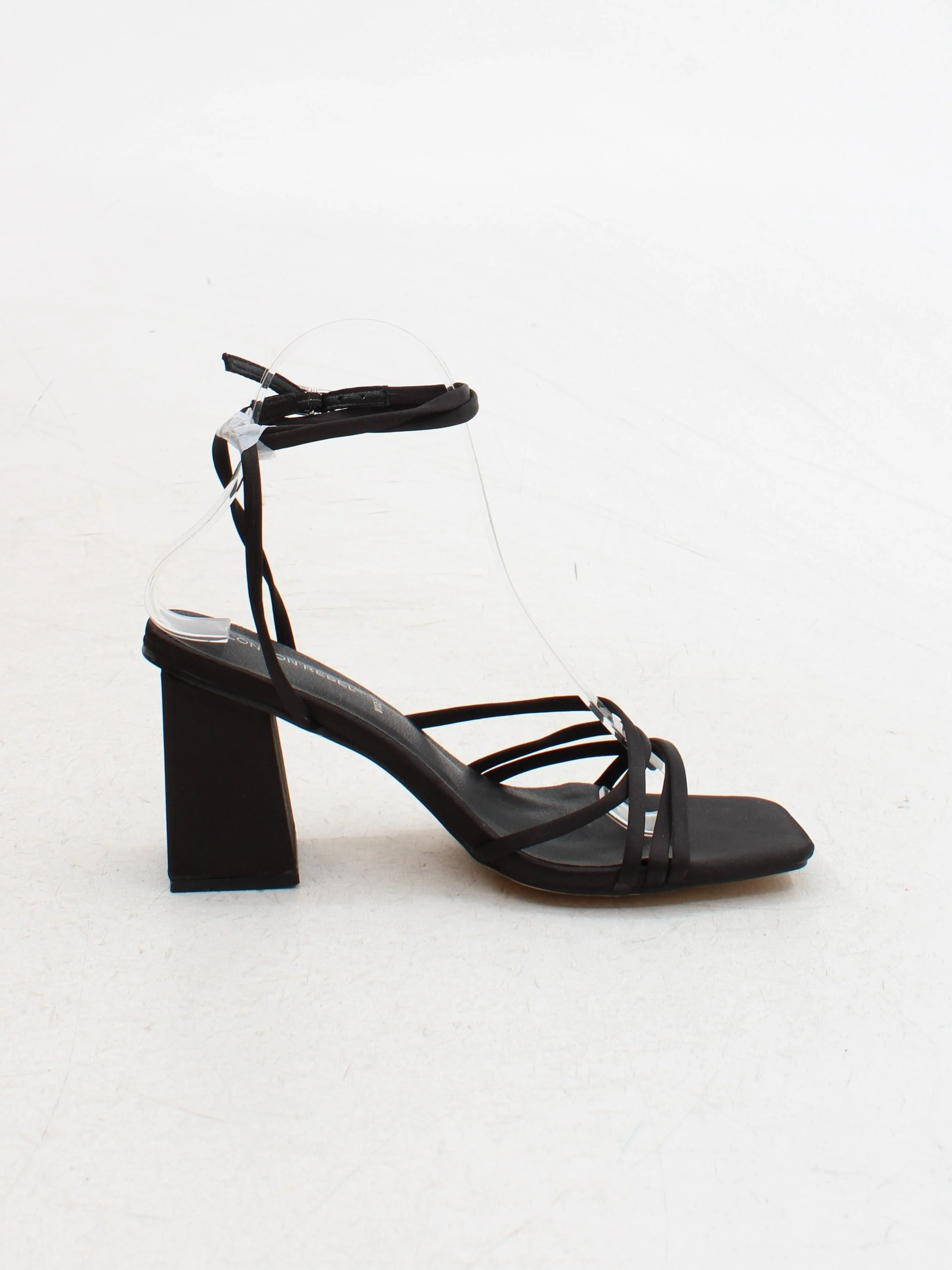 London Rebel Women's Heels UK 4 Black 100% Faux Leather Strappy - Image 5