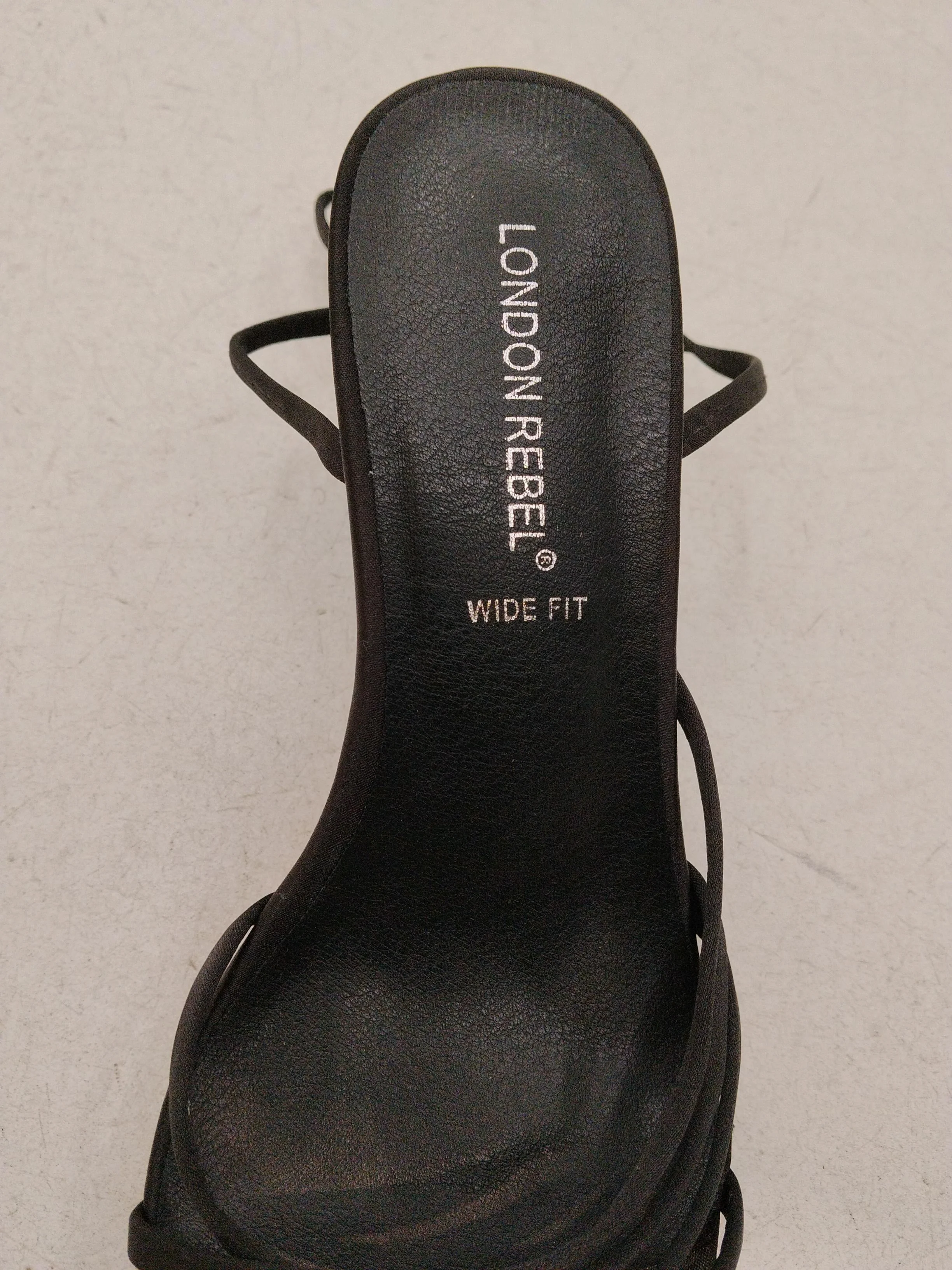 London Rebel Women's Heels UK 4 Black 100% Faux Leather Strappy - Image 6