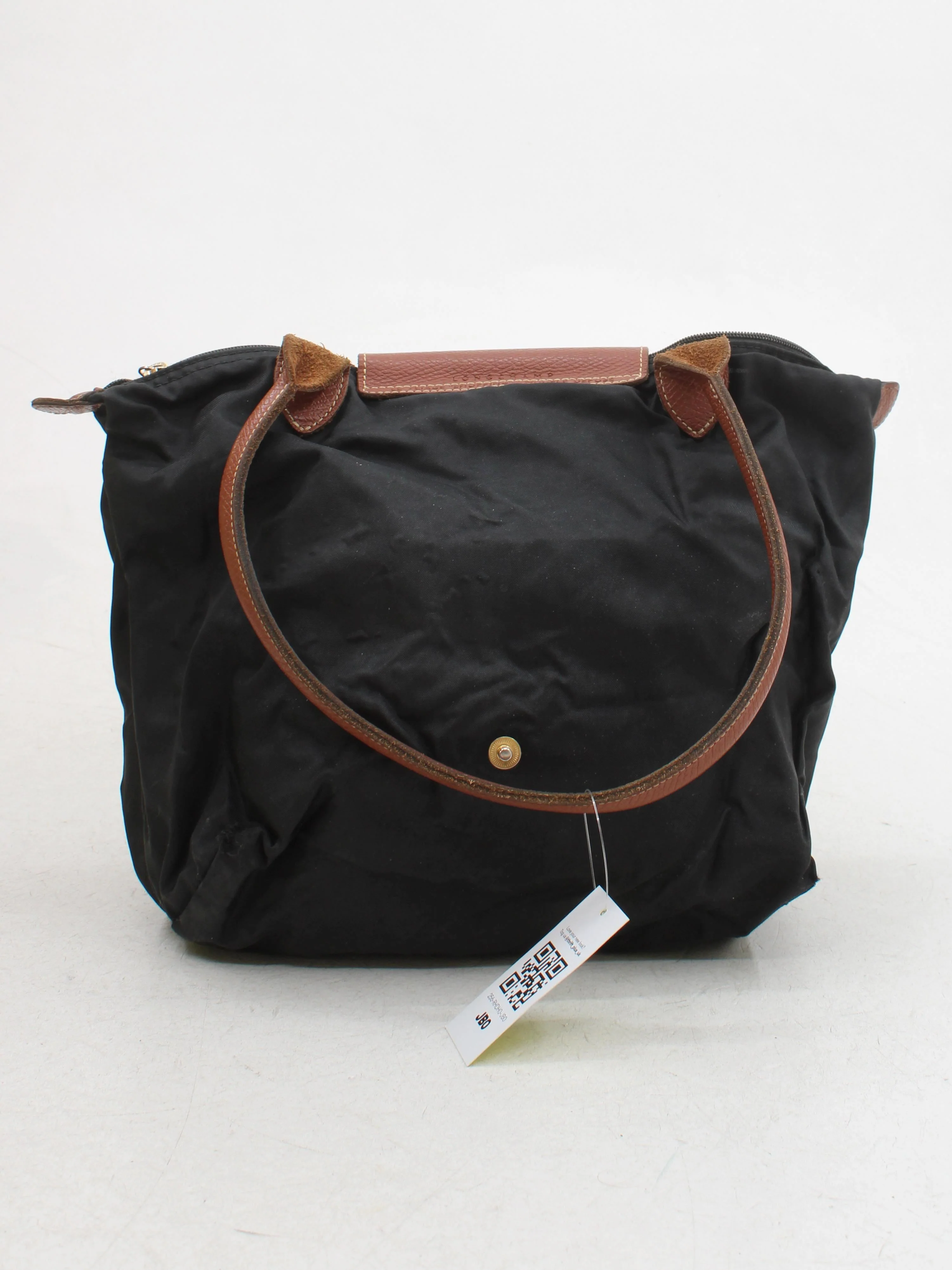 Longchamp Women's Bag Black Nylon with Leather Tote - Image 2
