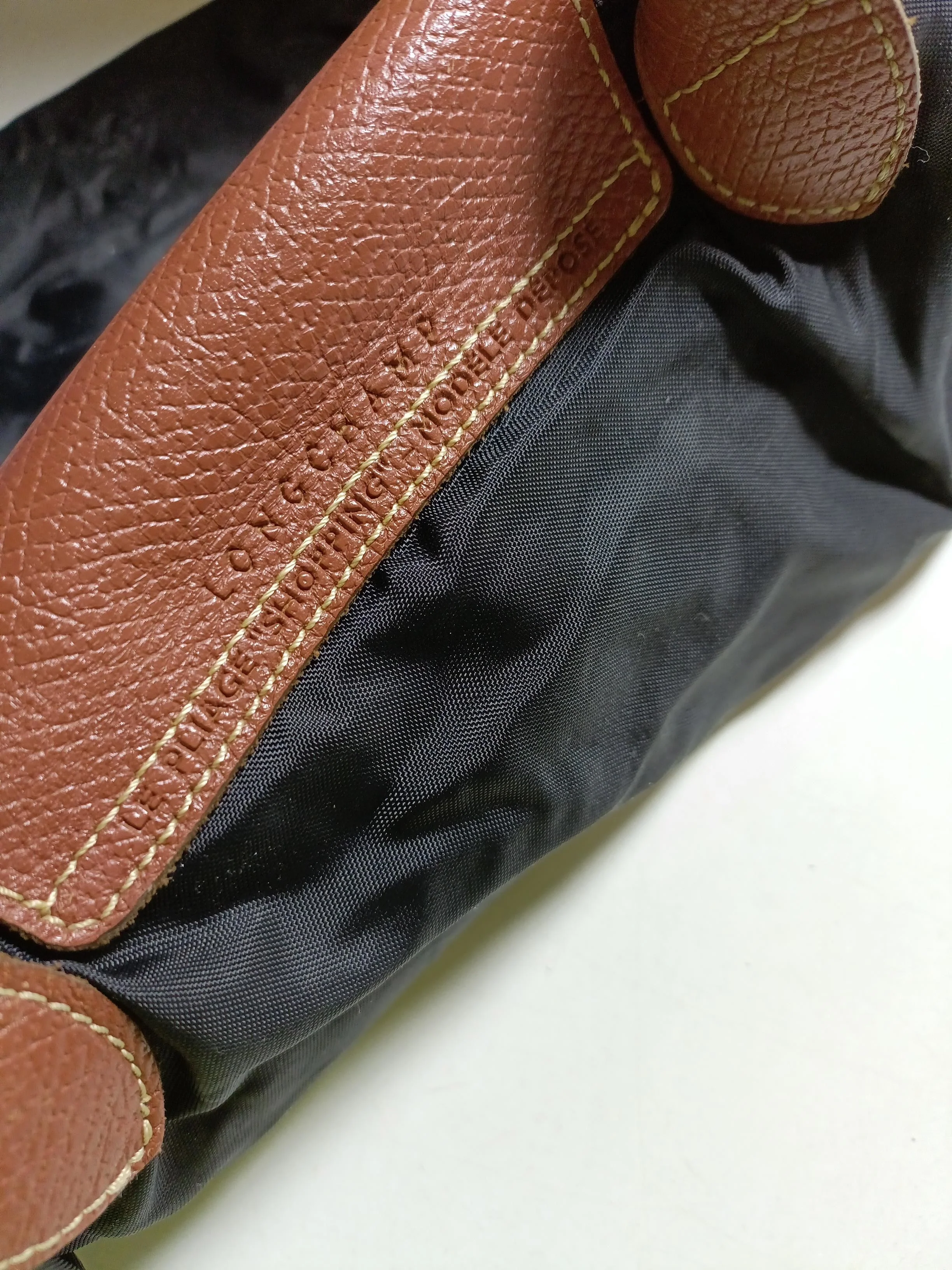 Longchamp Women's Bag Black Nylon with Leather Tote - Image 9
