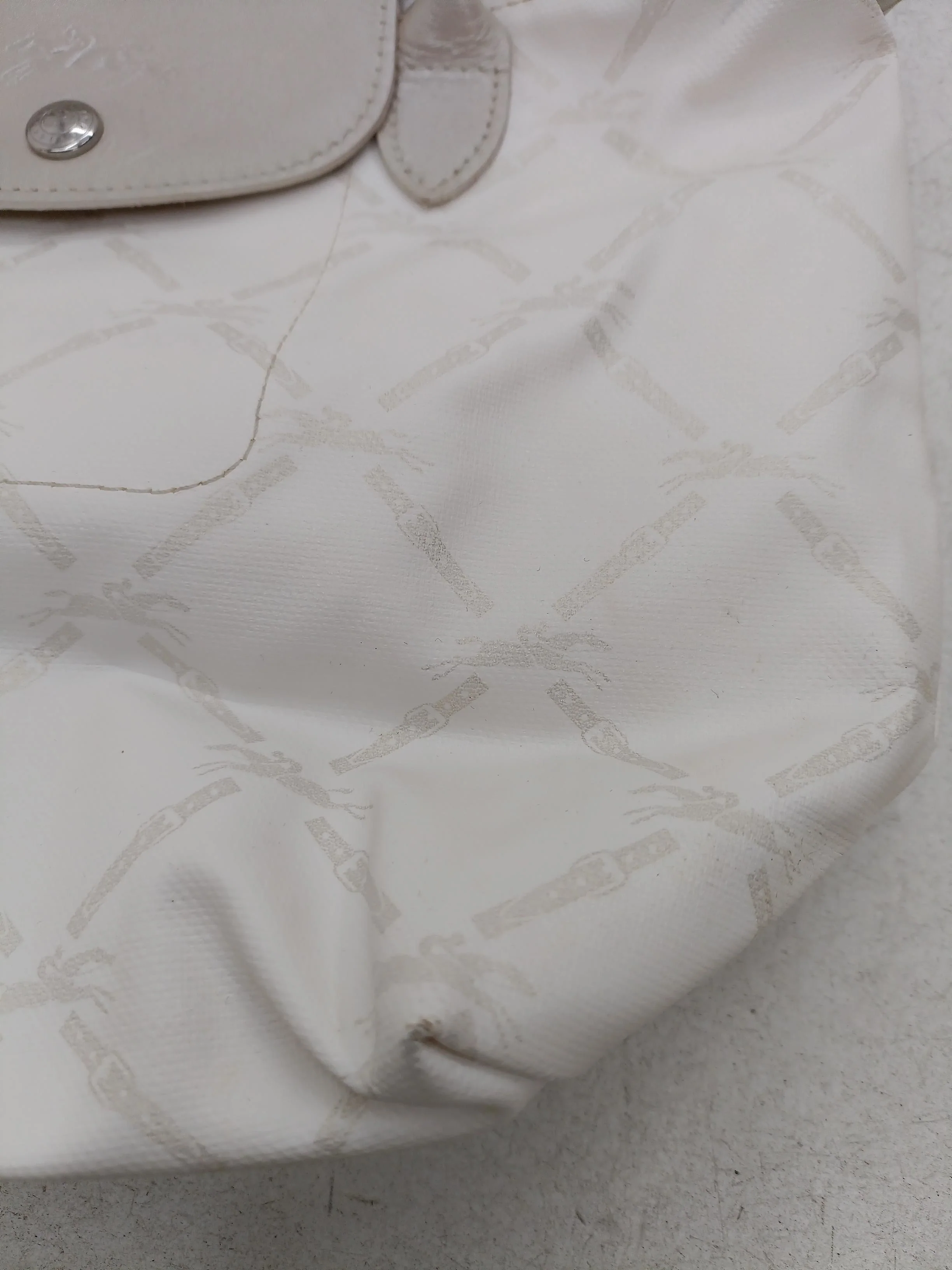 Longchamp Women's Bag Cream Nylon with Leather Tote - Image 3