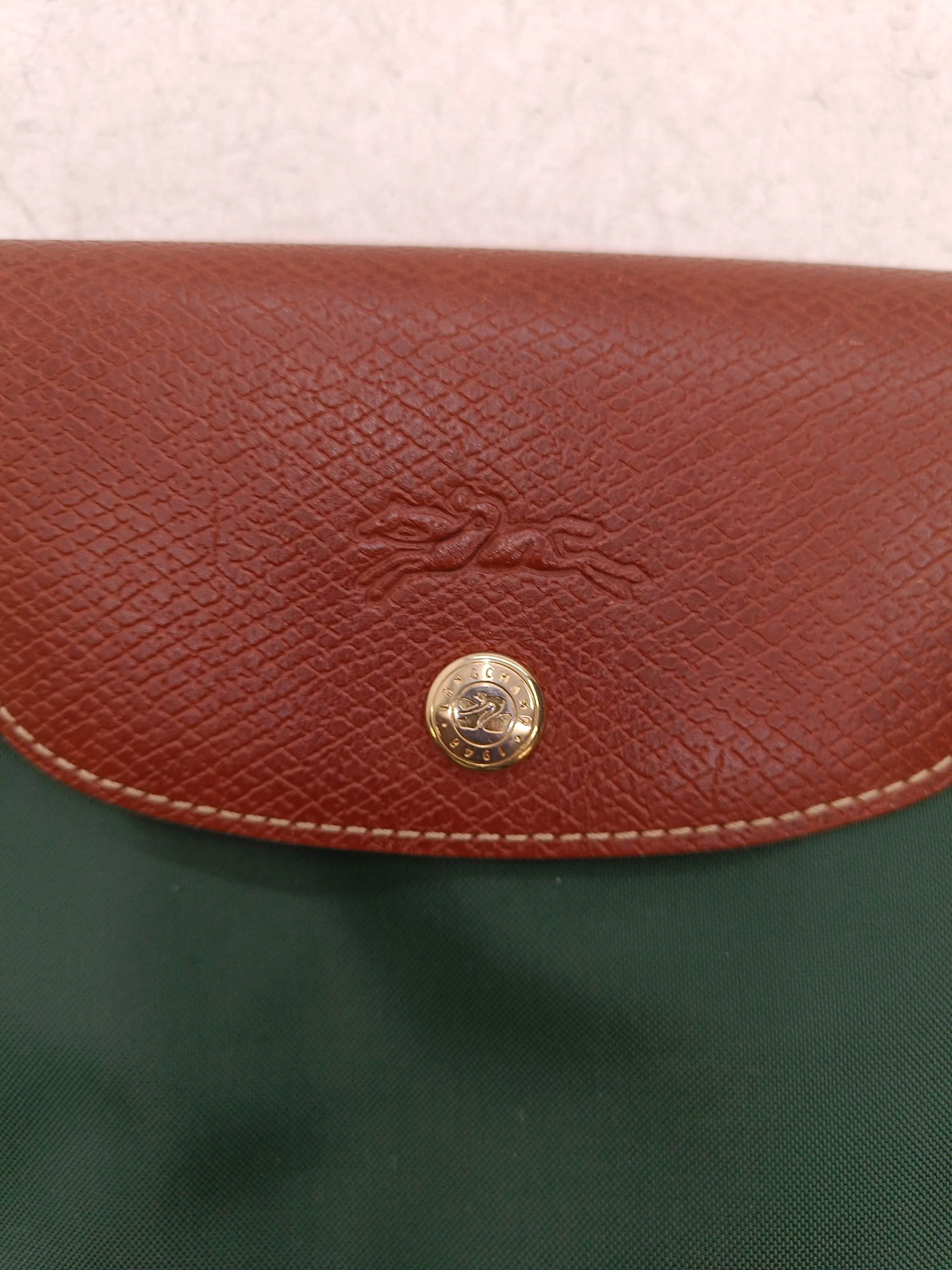Longchamp Women's Bag Green Nylon with Leather Tote - Image 5