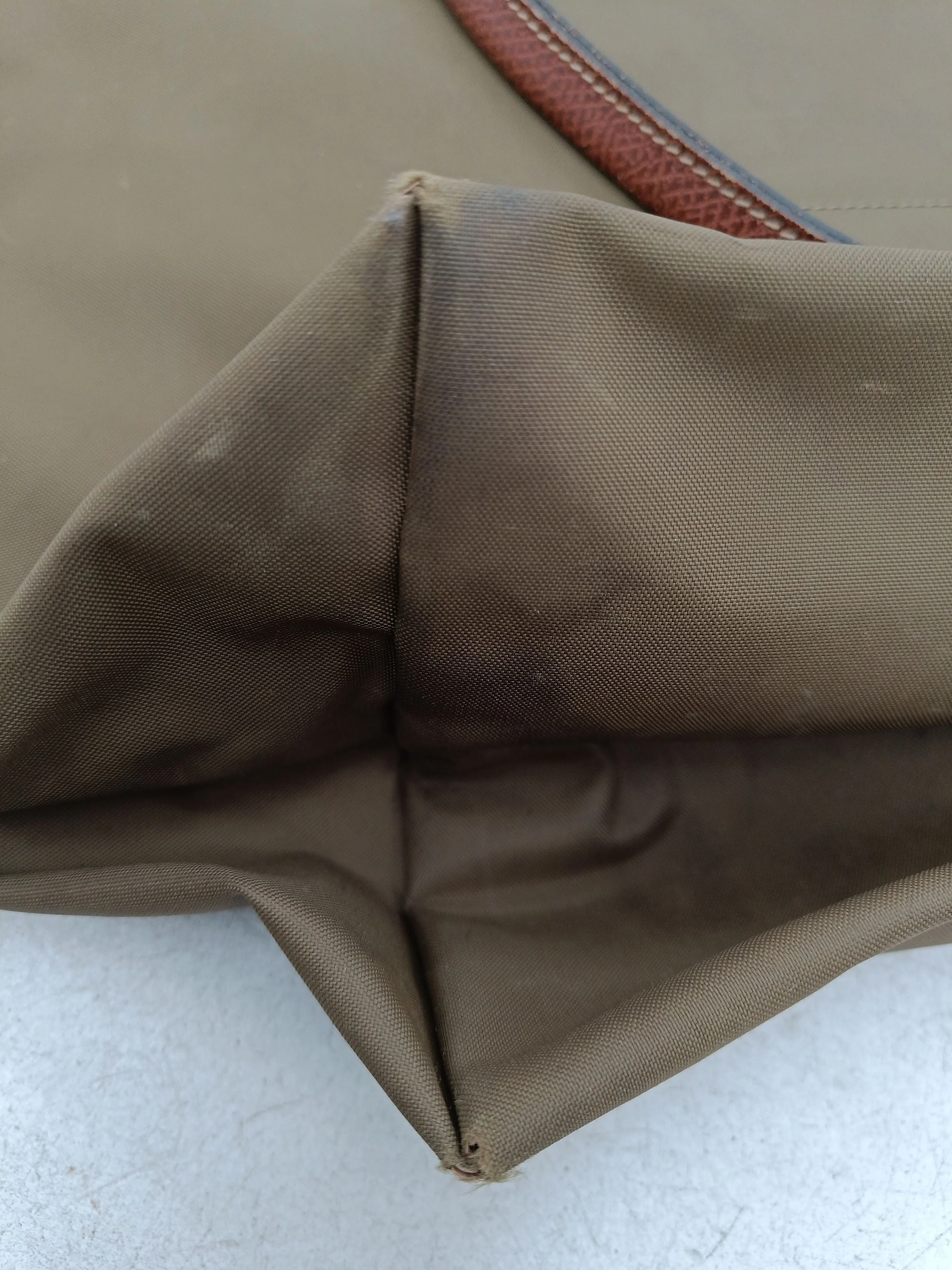Longchamp Women's Bag Green Nylon with Leather Tote - Image 6