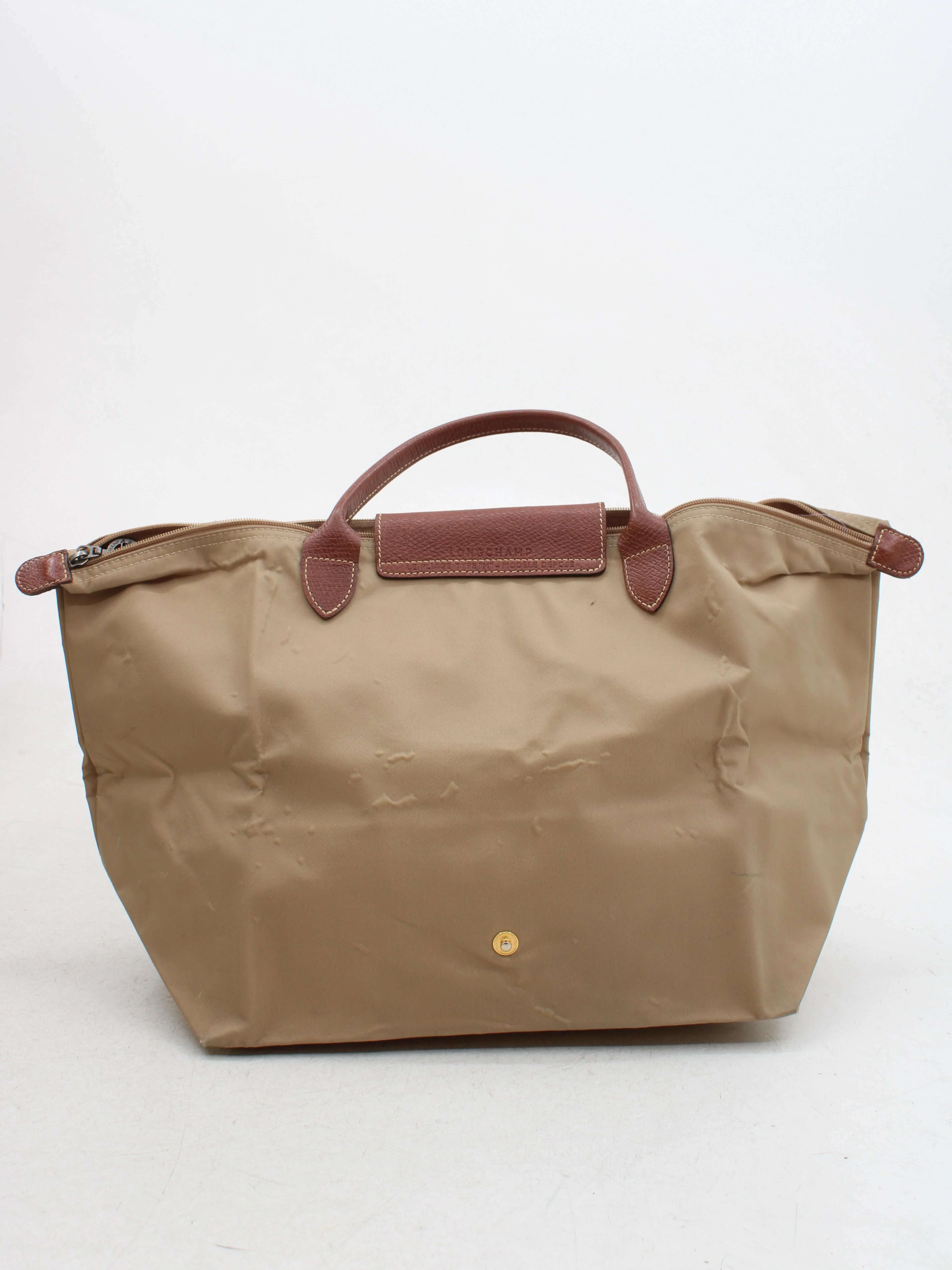 Longchamp Women's Bag Tan Nylon with Leather Tote - Image 2