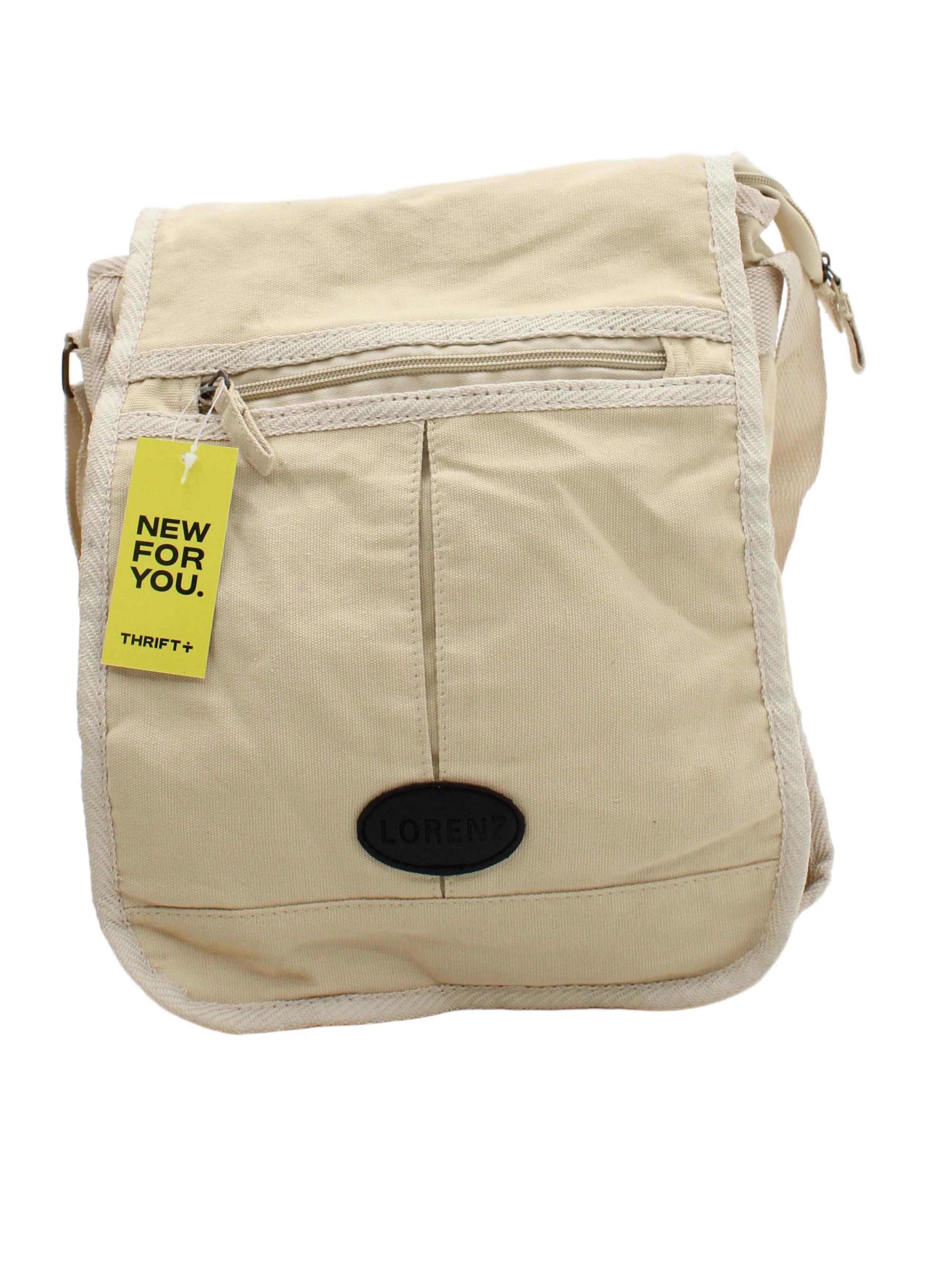Lorenz Men's Bag Cream 100% Cotton Satchel