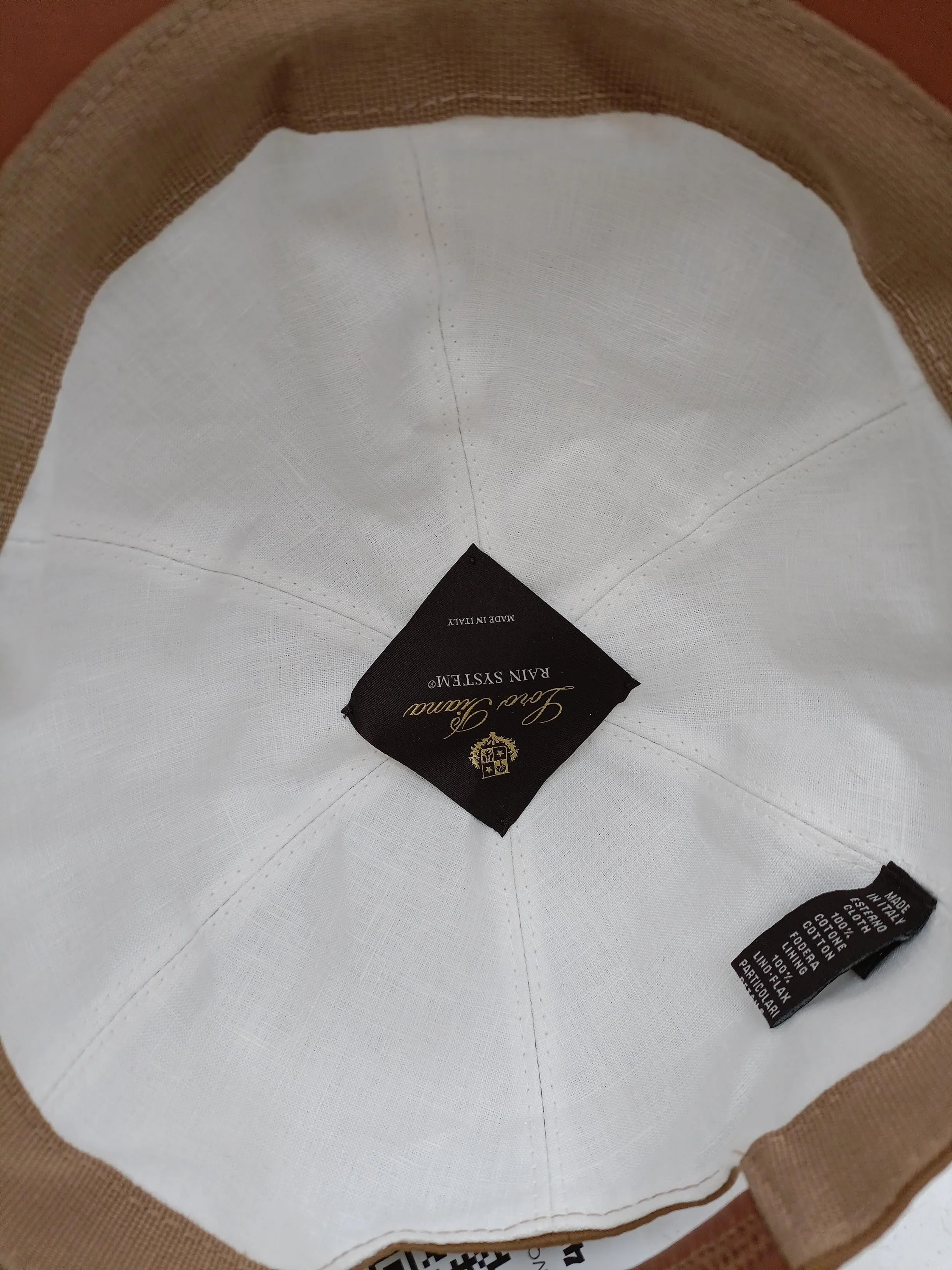 Loro Piana Men's Hat M Tan Cotton with Linen Baseball Cap - Image 4