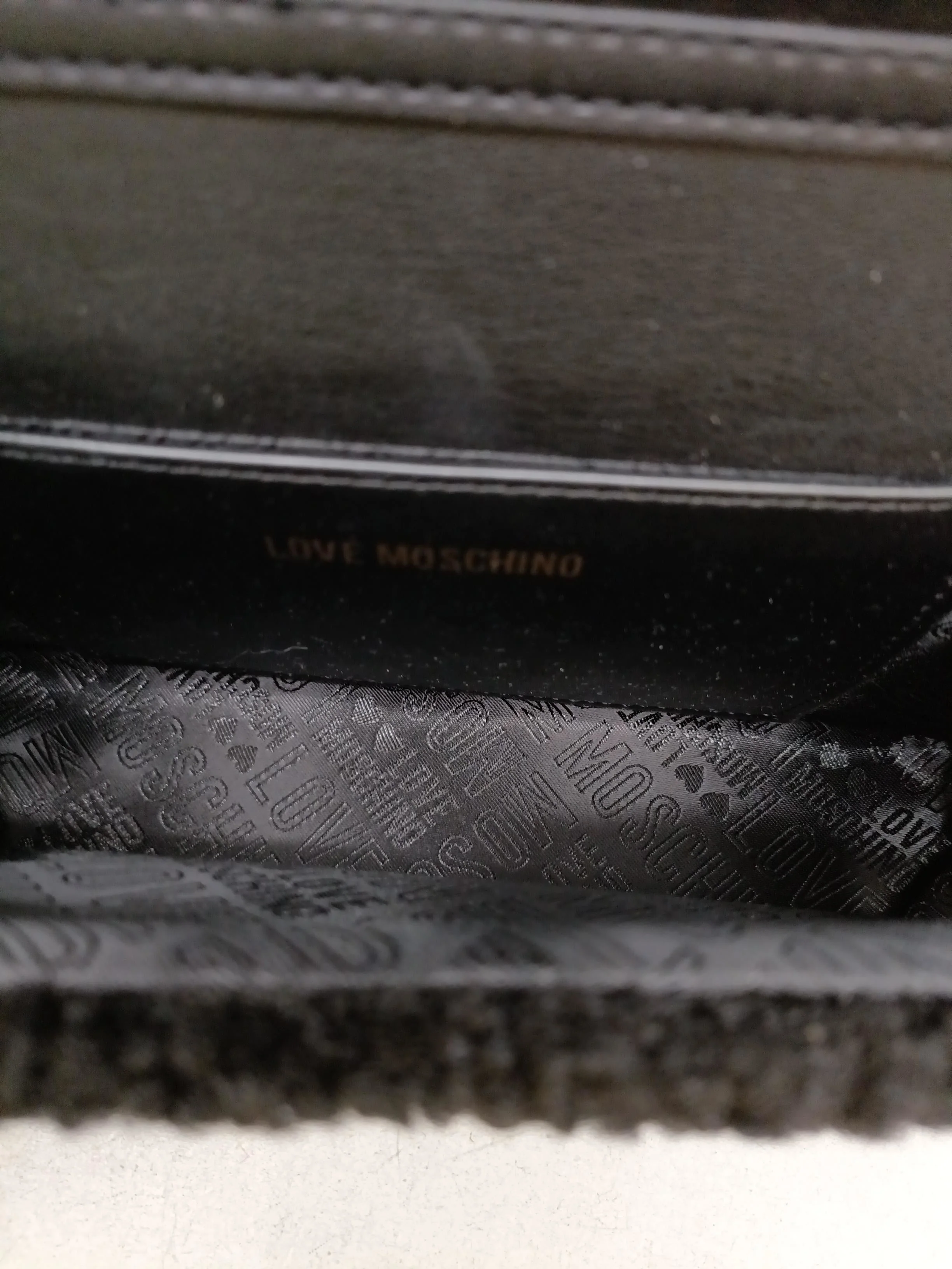 Love Moschino Women's Bag Black 100% Polyester Shoulder Bag - Image 4