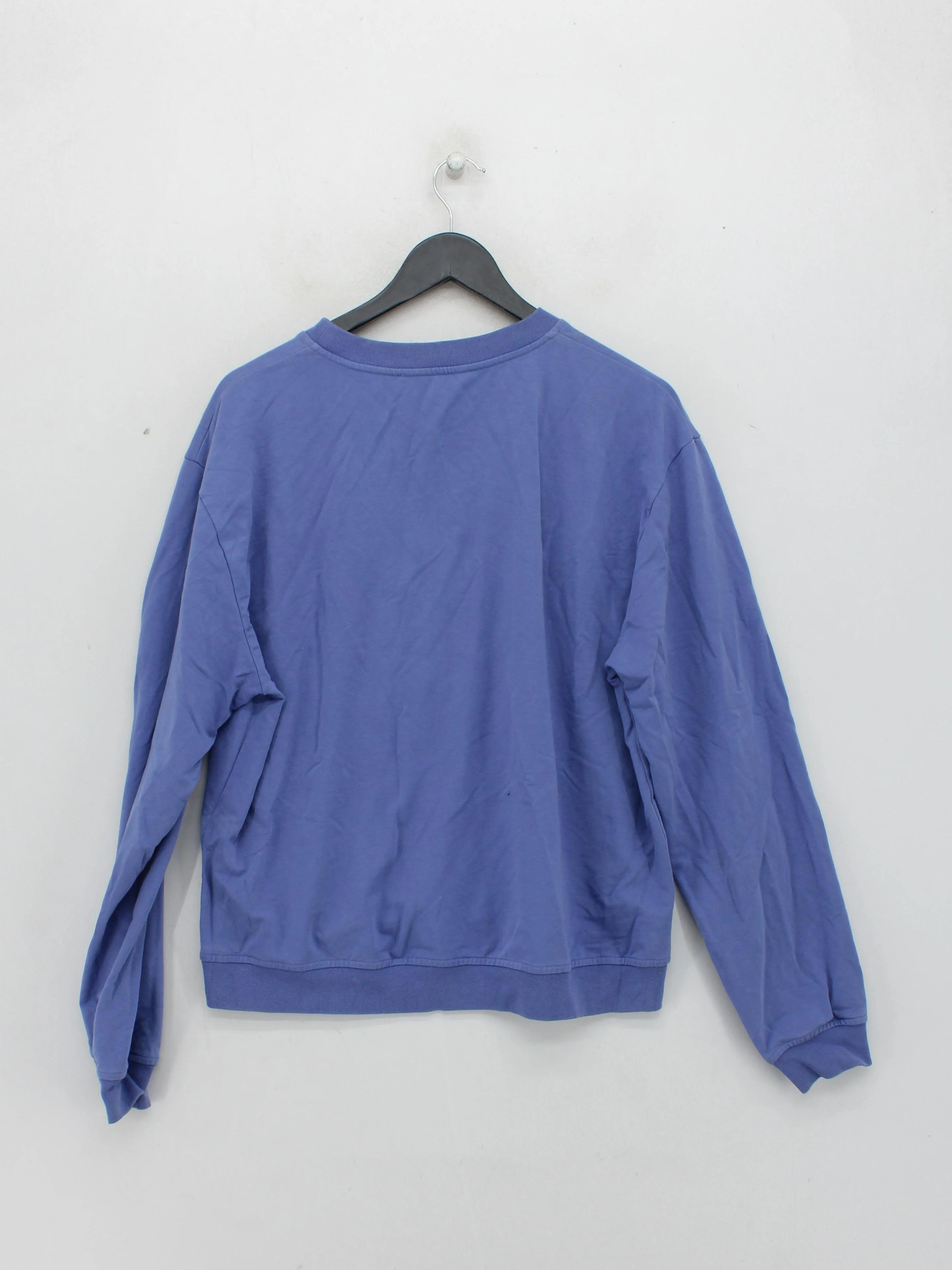 Love Moschino Women's Hoodie UK 14 Blue Graphic Cotton with Elastane Pullover - Image 2
