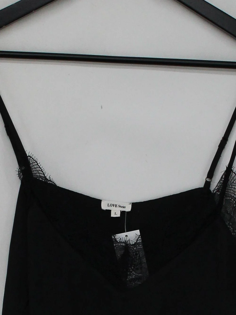 Love Stories Women's Top UK 12 Black 100% Polyester Sleeveless V-Neck Basic - Image 3