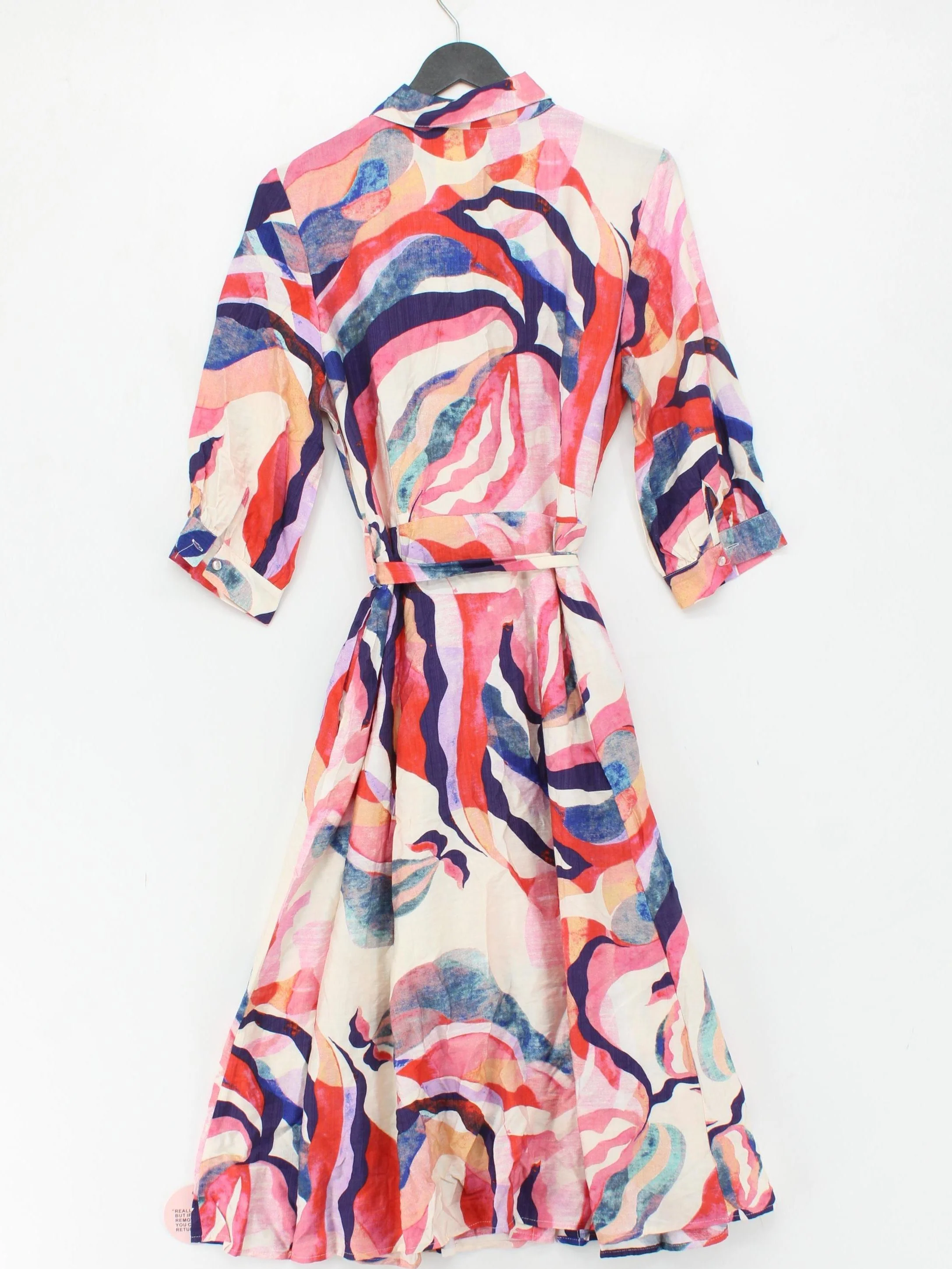 Love Sunshine Shirt Midi Dress UK12 in Multi - Image 2