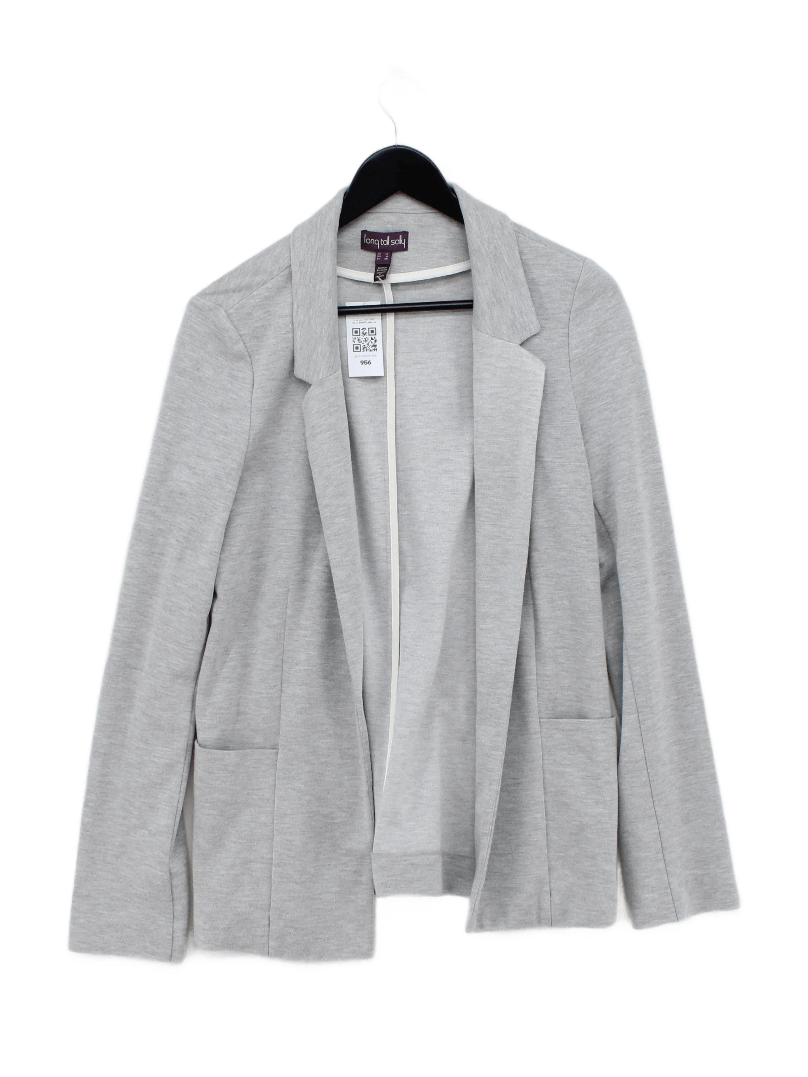 LTS - Long Tall Sally Women's Blazer UK 10 Grey 100% Other Overcoat