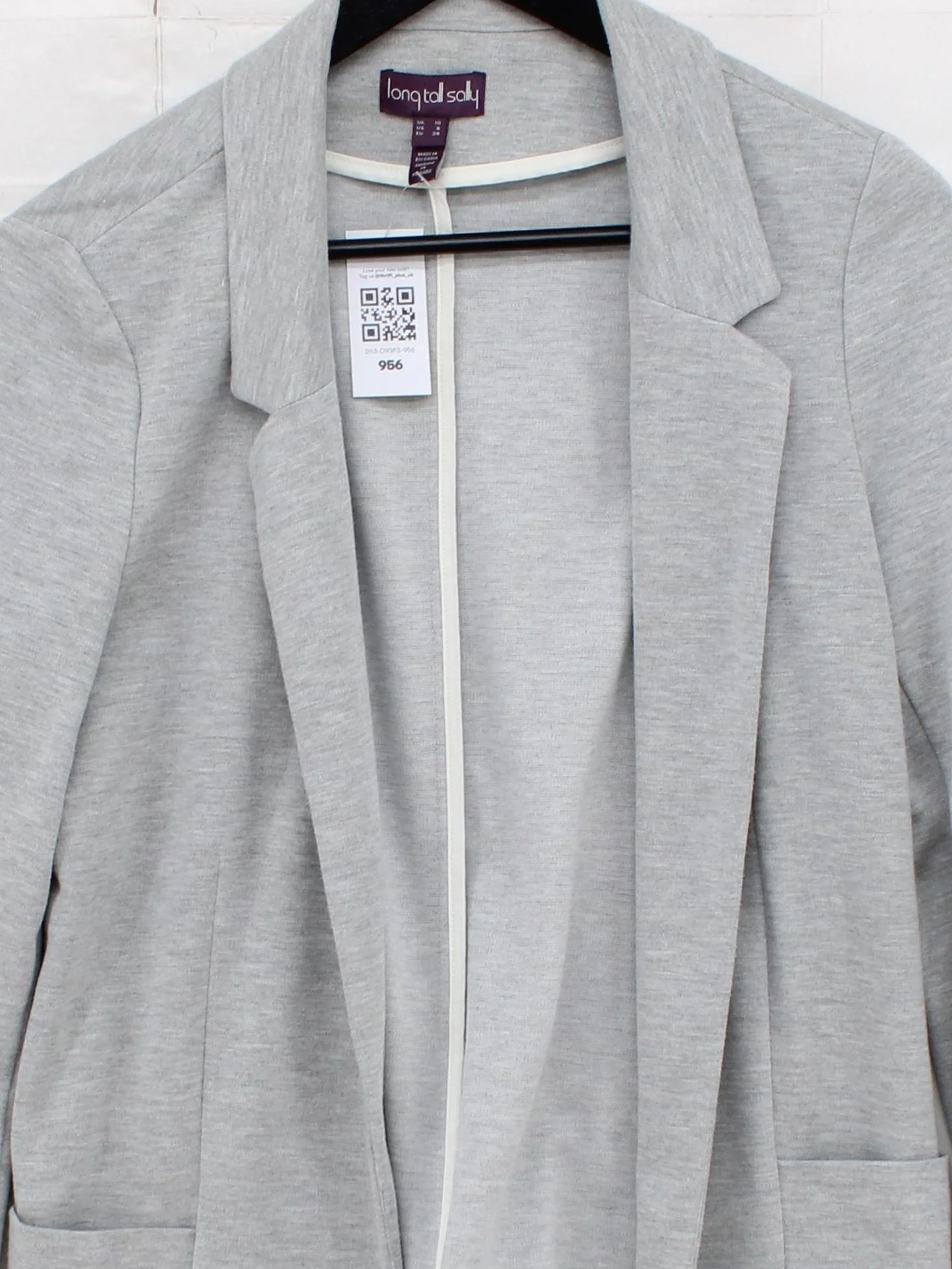 LTS - Long Tall Sally Women's Blazer UK 10 Grey 100% Other Overcoat - Image 3