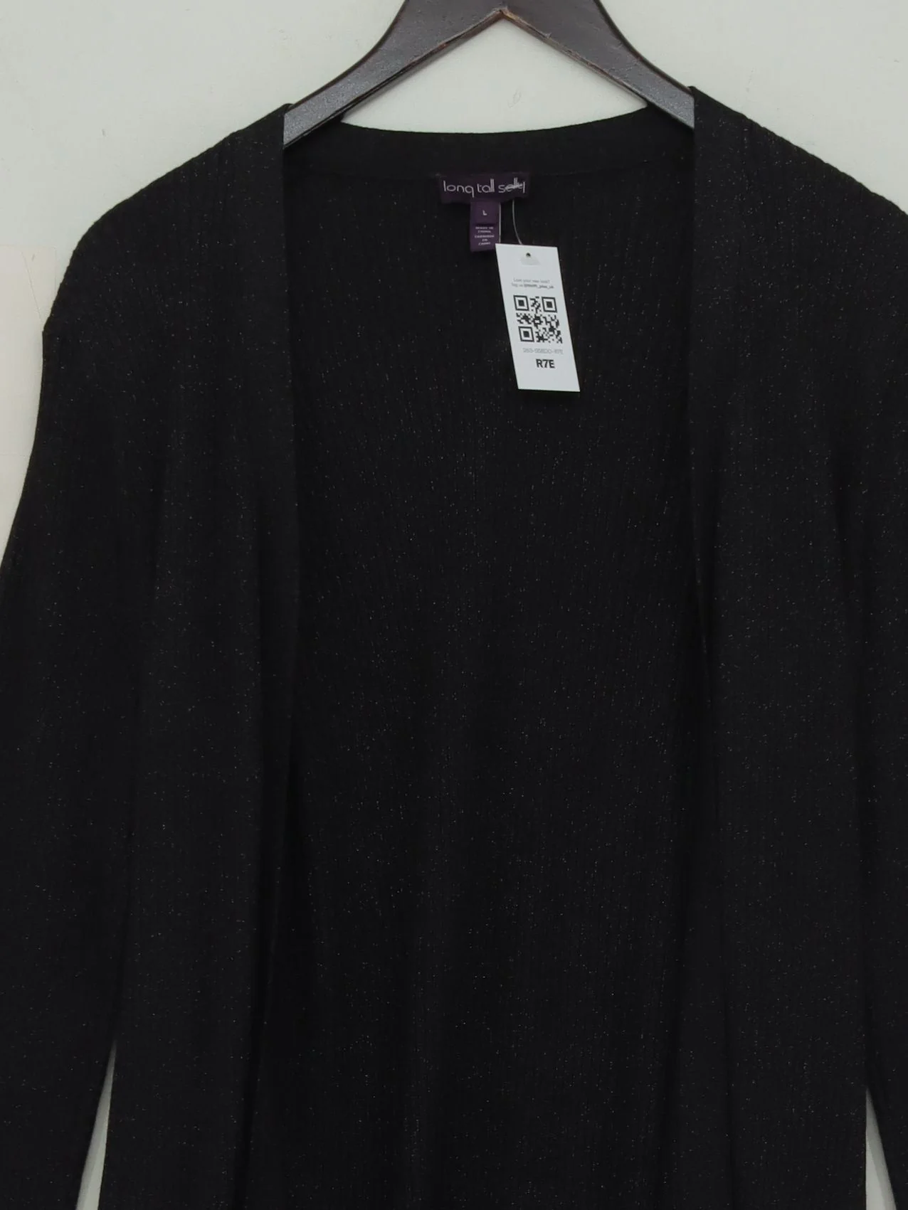 LTS - Long Tall Sally Women's Cardigan L Black Viscose with Polyamide Cardigan - Image 3