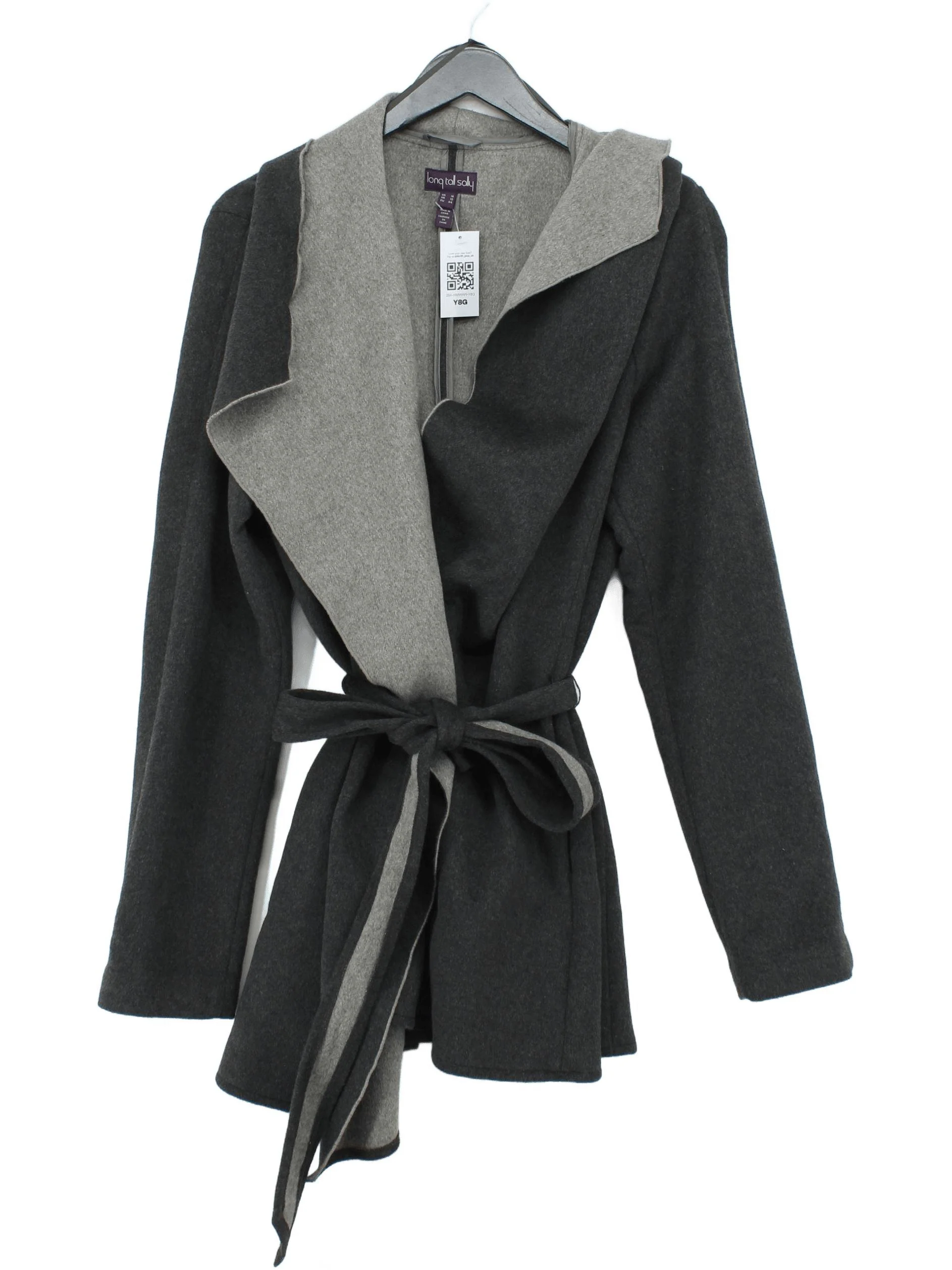 LTS - Long Tall Sally Women's Coat UK 16 Grey Polyester