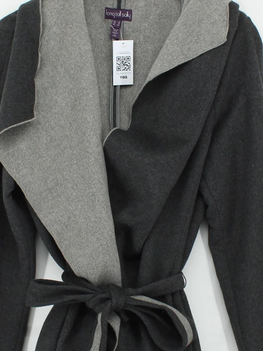 LTS - Long Tall Sally Women's Coat UK 16 Grey Polyester - Image 3