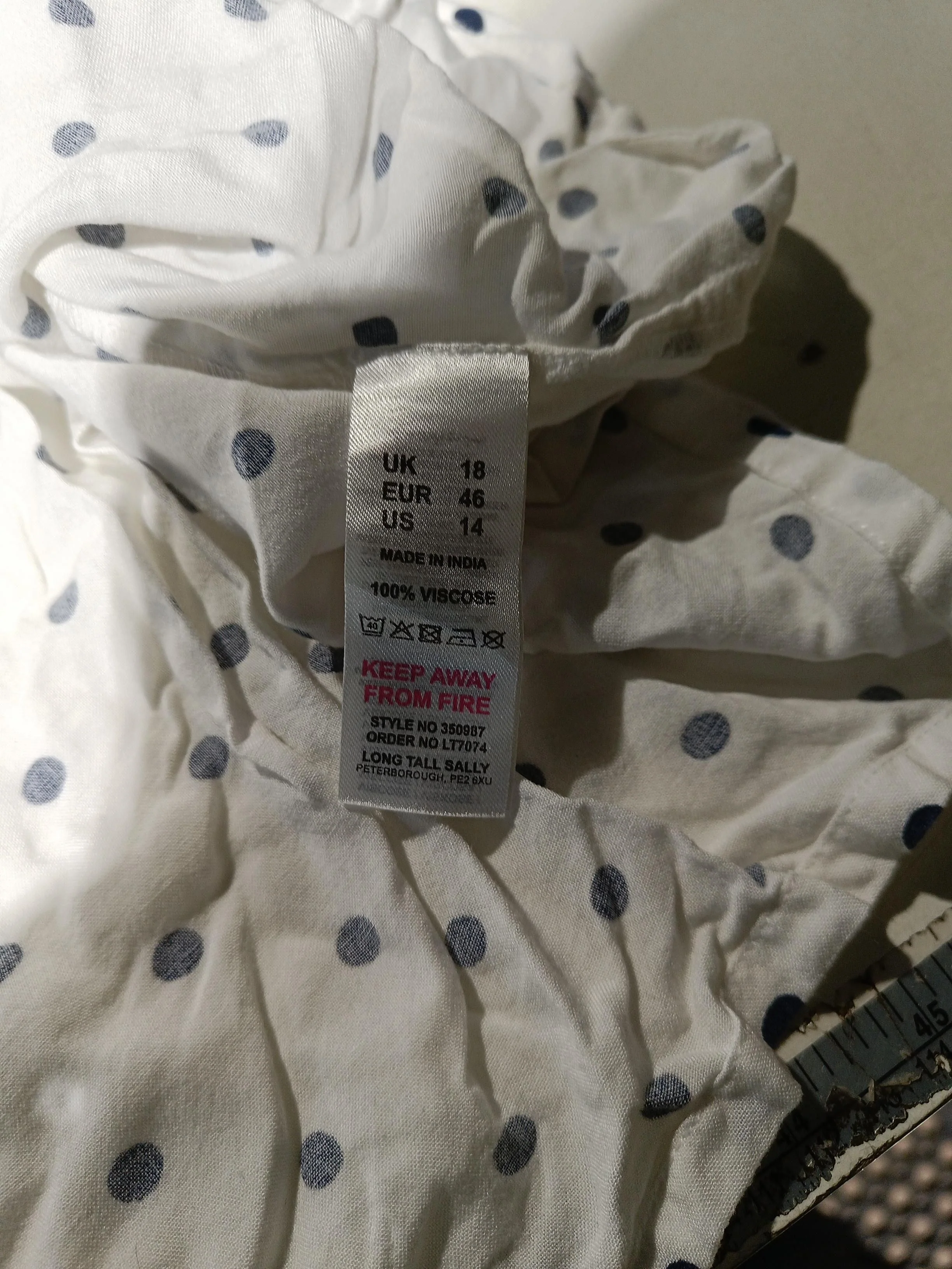 LTS - Long Tall Sally Women's Shirt UK 18 White 100% Viscose Basic - Image 6