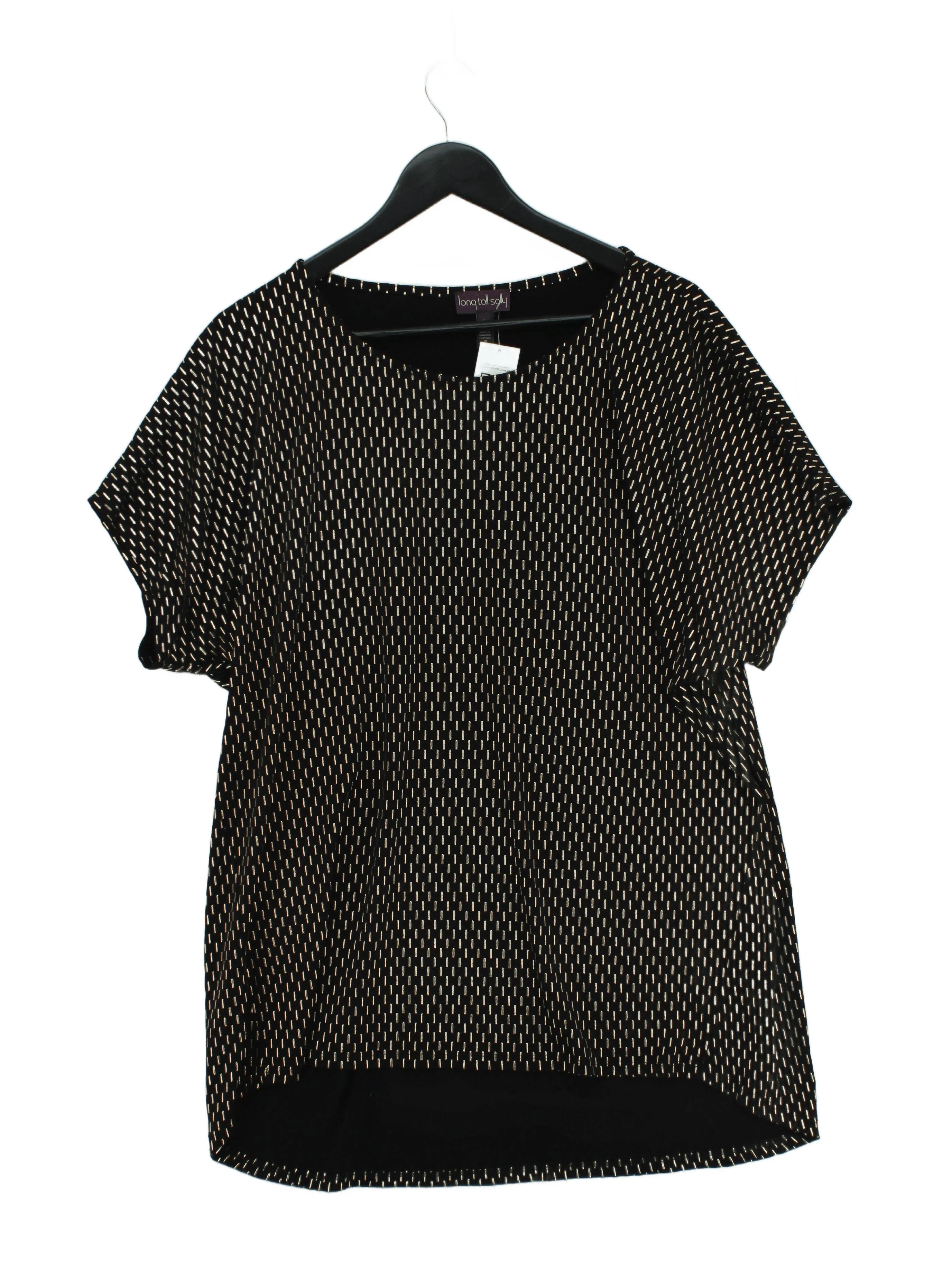 LTS - Long Tall Sally Women's Top L Black Polyester with Elastane Basic