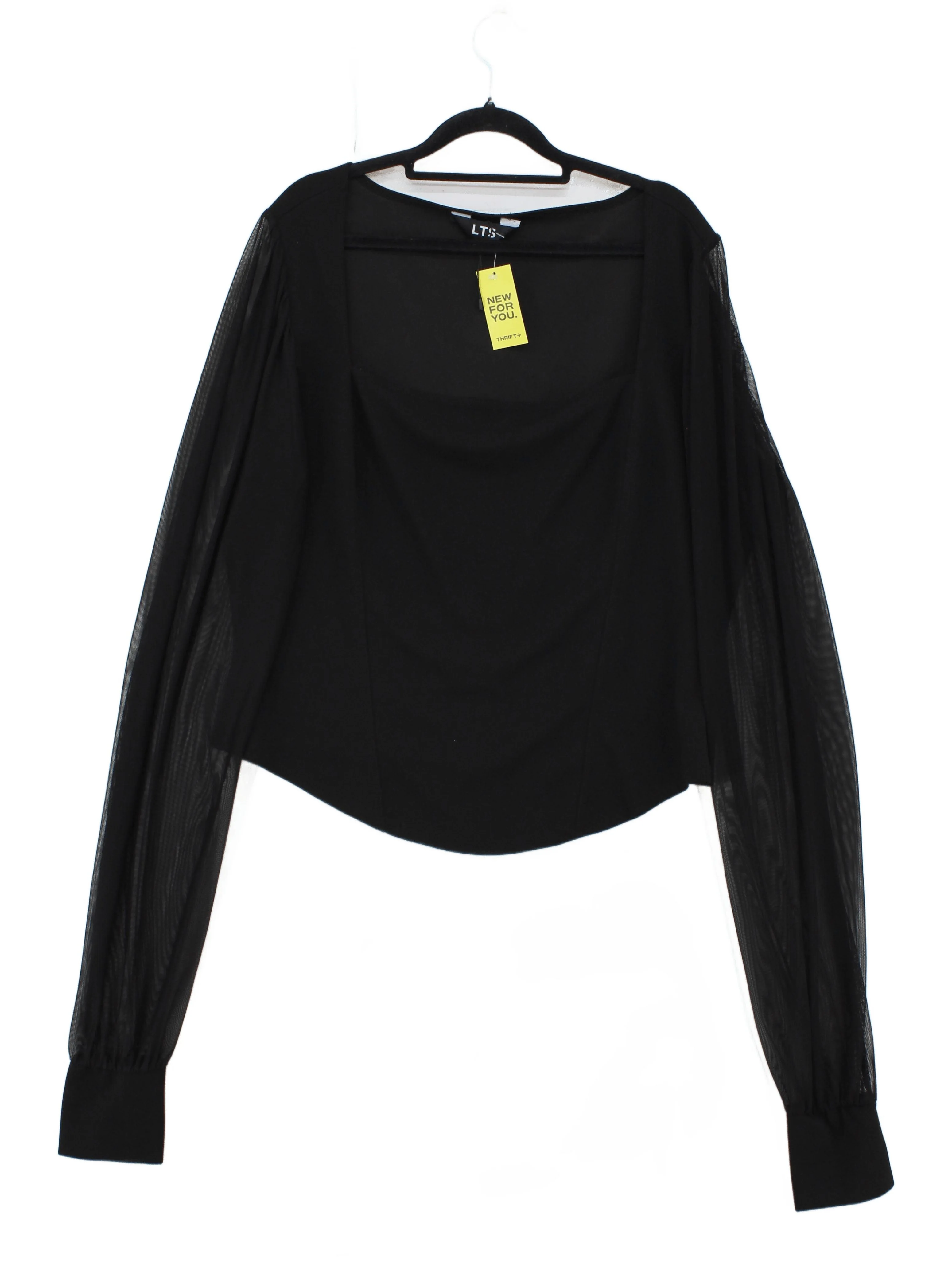 LTS - Long Tall Sally Women's Top UK 20 Black Polyester with Elastane Basic