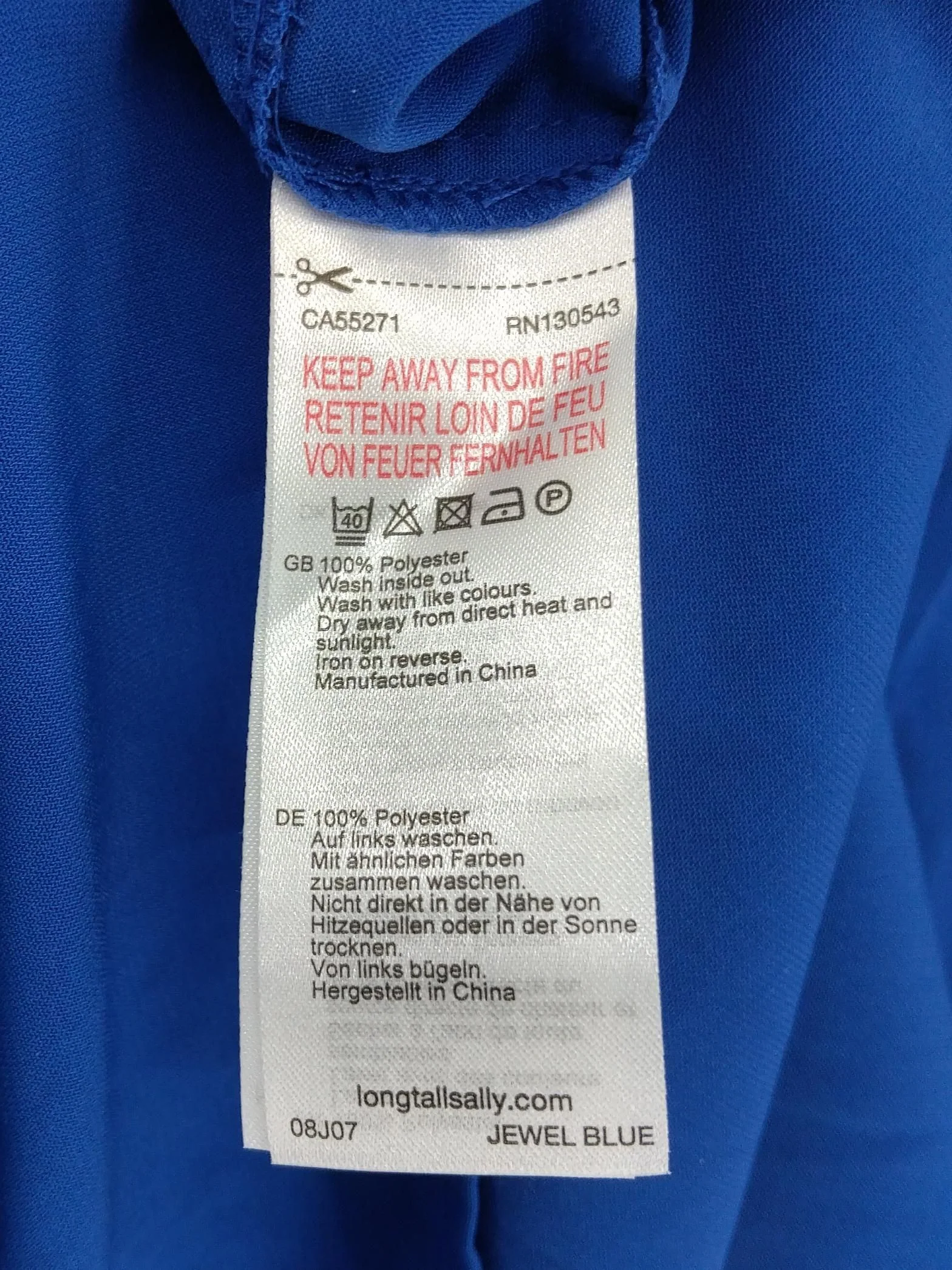 LTS - Long Tall Sally Women's Top UK 20 Blue 100% Polyester Basic New with tags - Image 6