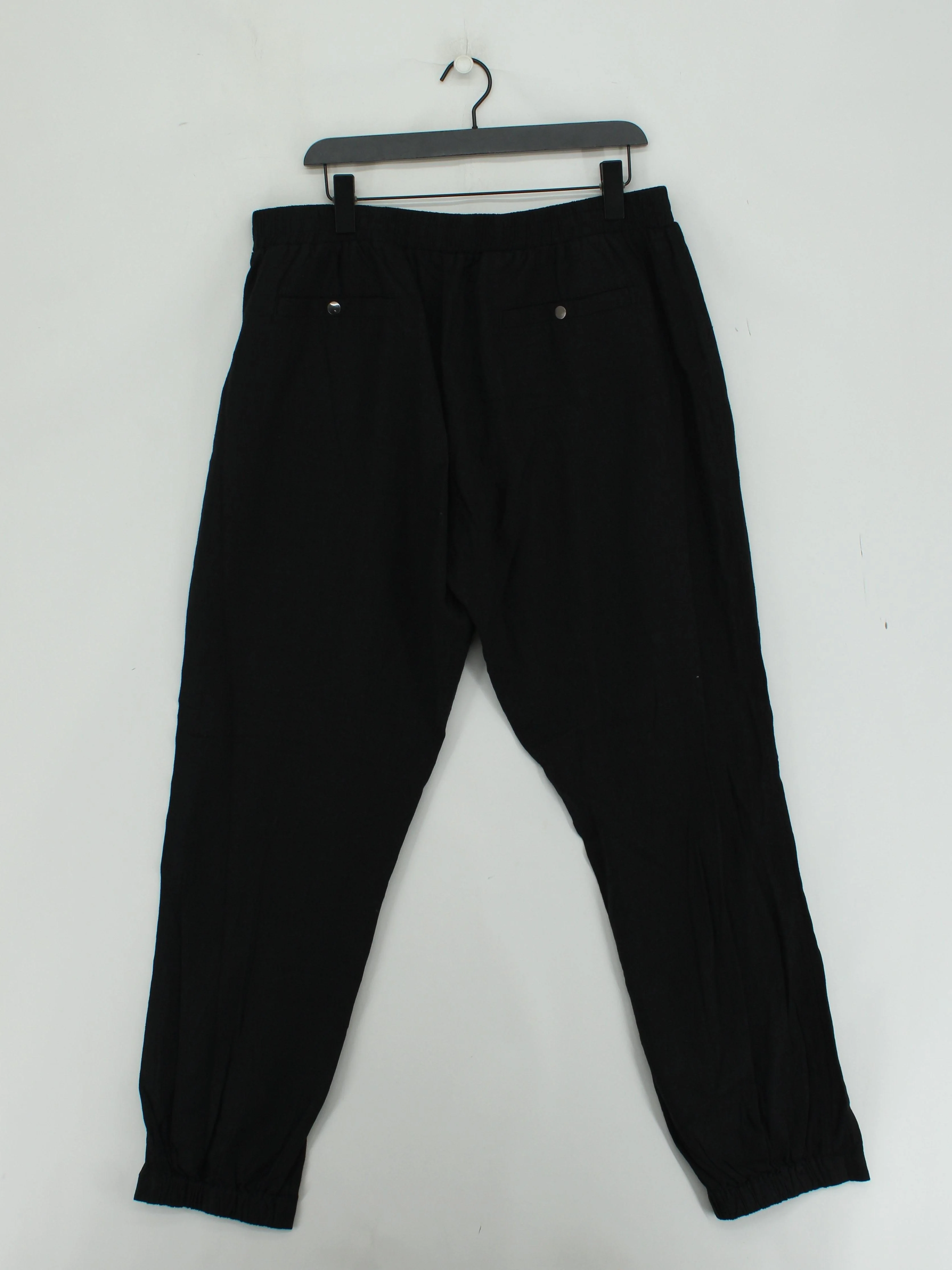 LTS - Long Tall Sally Women's Trousers UK 18 Black Linen with Viscose Sweatpants - Image 2