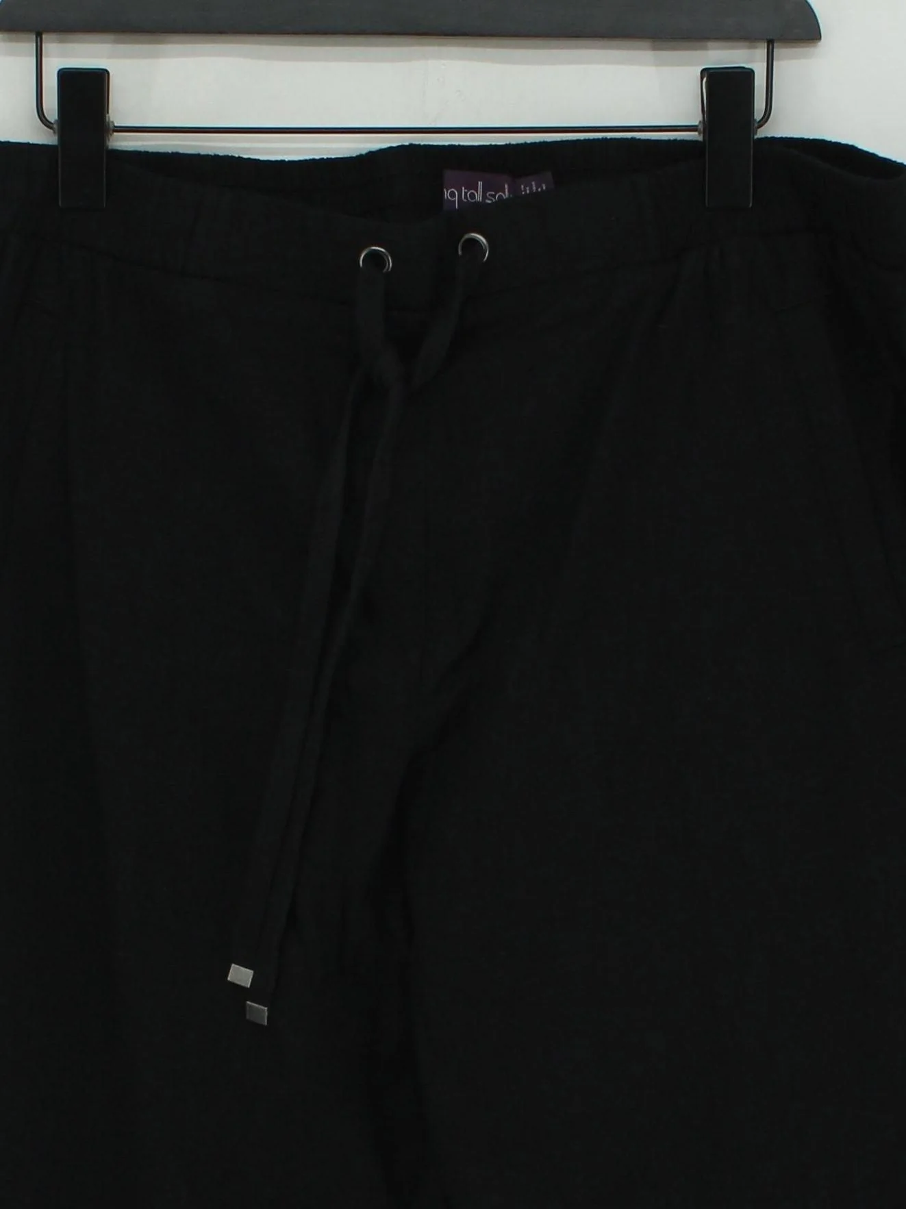 LTS - Long Tall Sally Women's Trousers UK 18 Black Linen with Viscose Sweatpants - Image 3