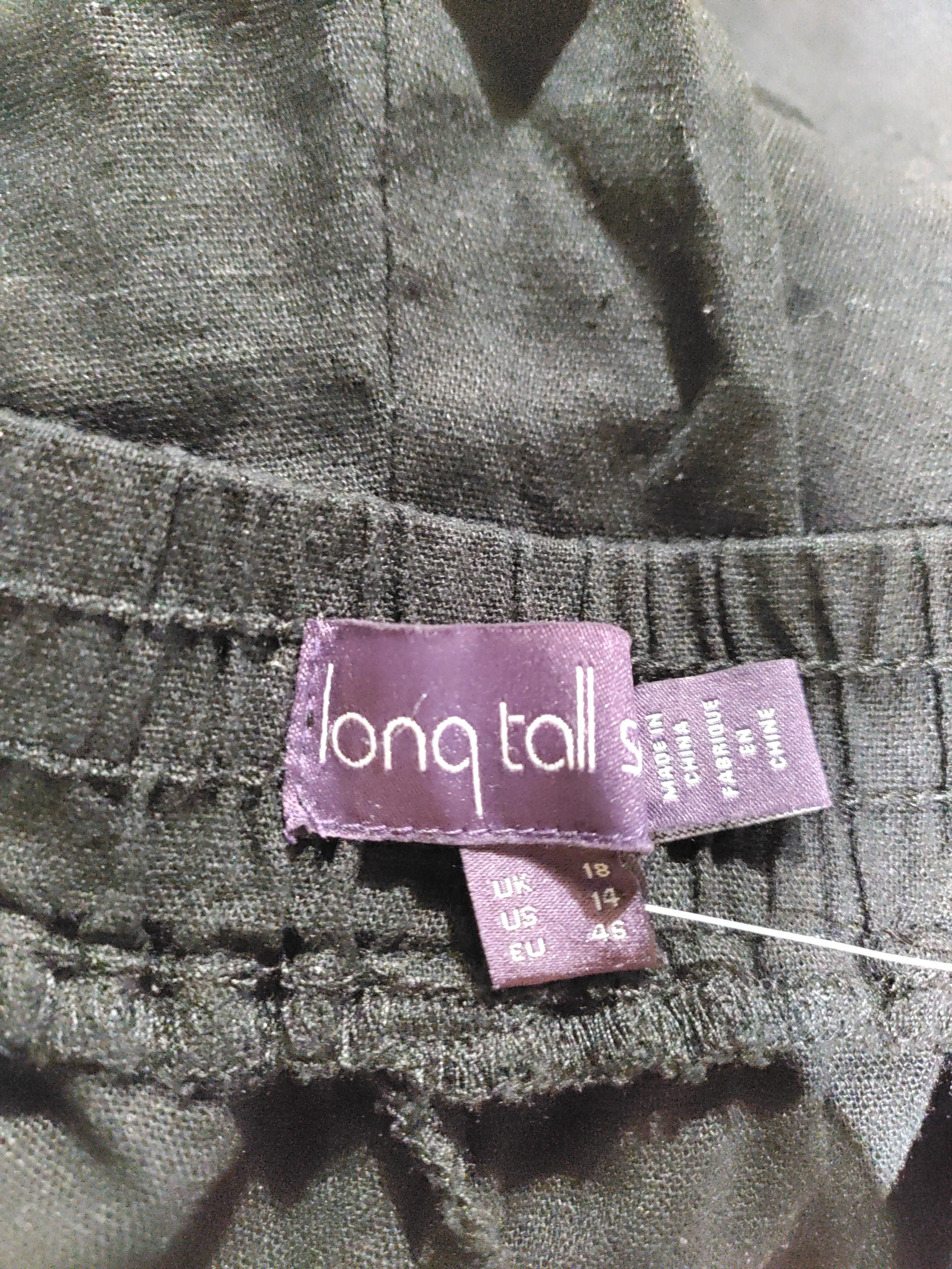 LTS - Long Tall Sally Women's Trousers UK 18 Black Linen with Viscose Sweatpants - Image 5