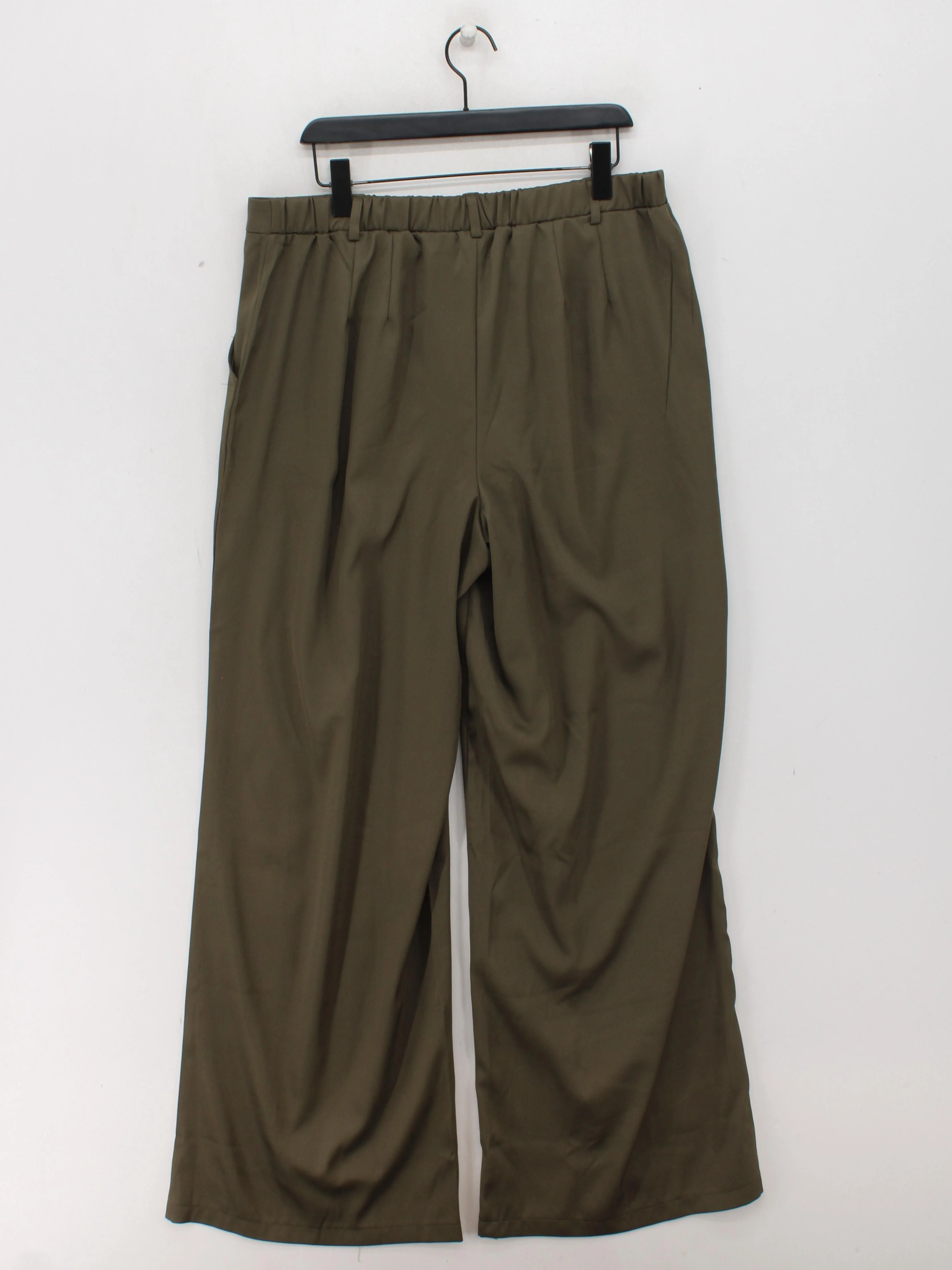 LTS - Long Tall Sally Women's Trousers UK 20 Green 100% Polyester Wide-Leg Chino - Image 2