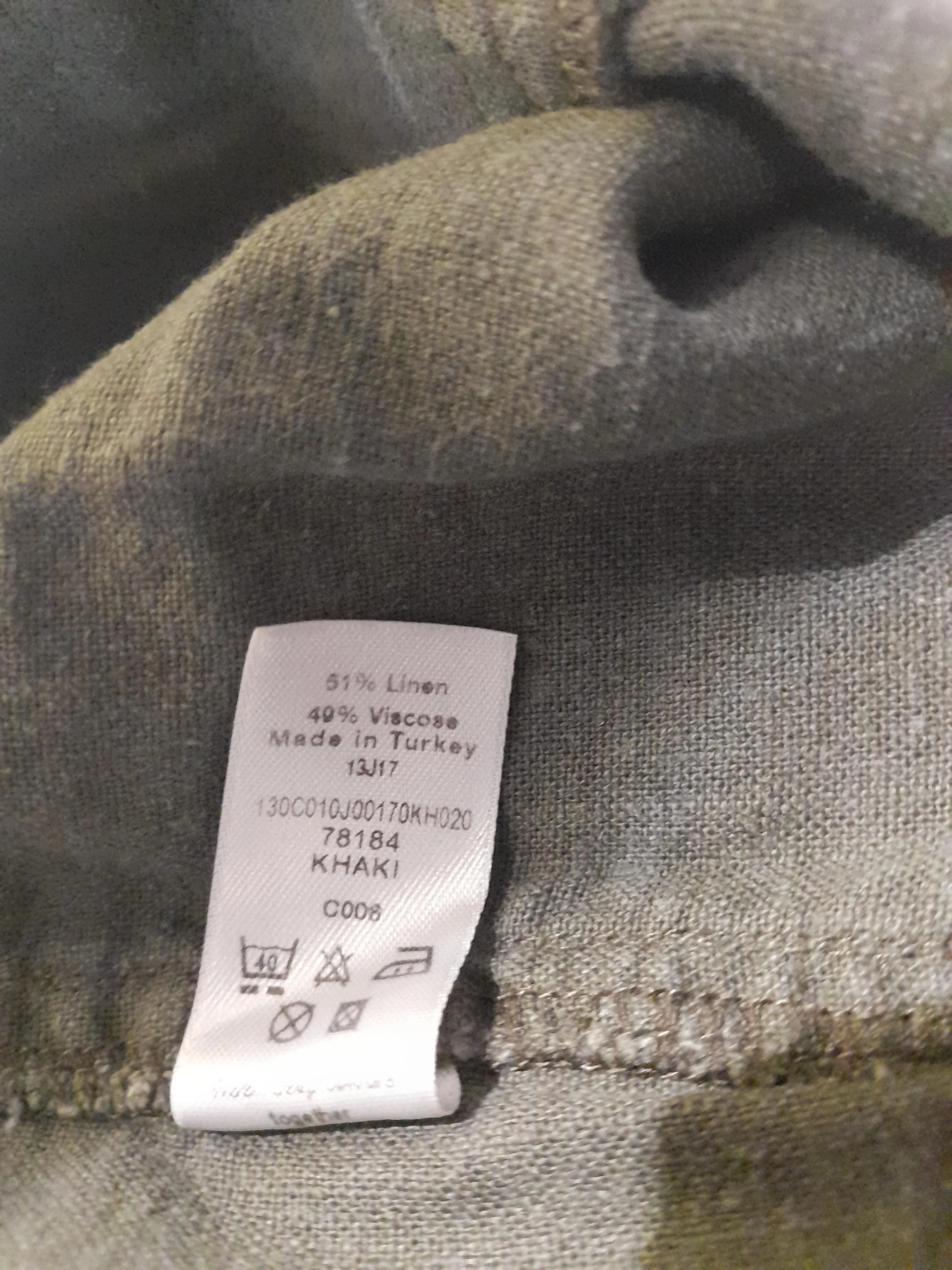 LTS - Long Tall Sally Women's Trousers UK 20 Green Linen with Viscose Sweatpants - Image 7