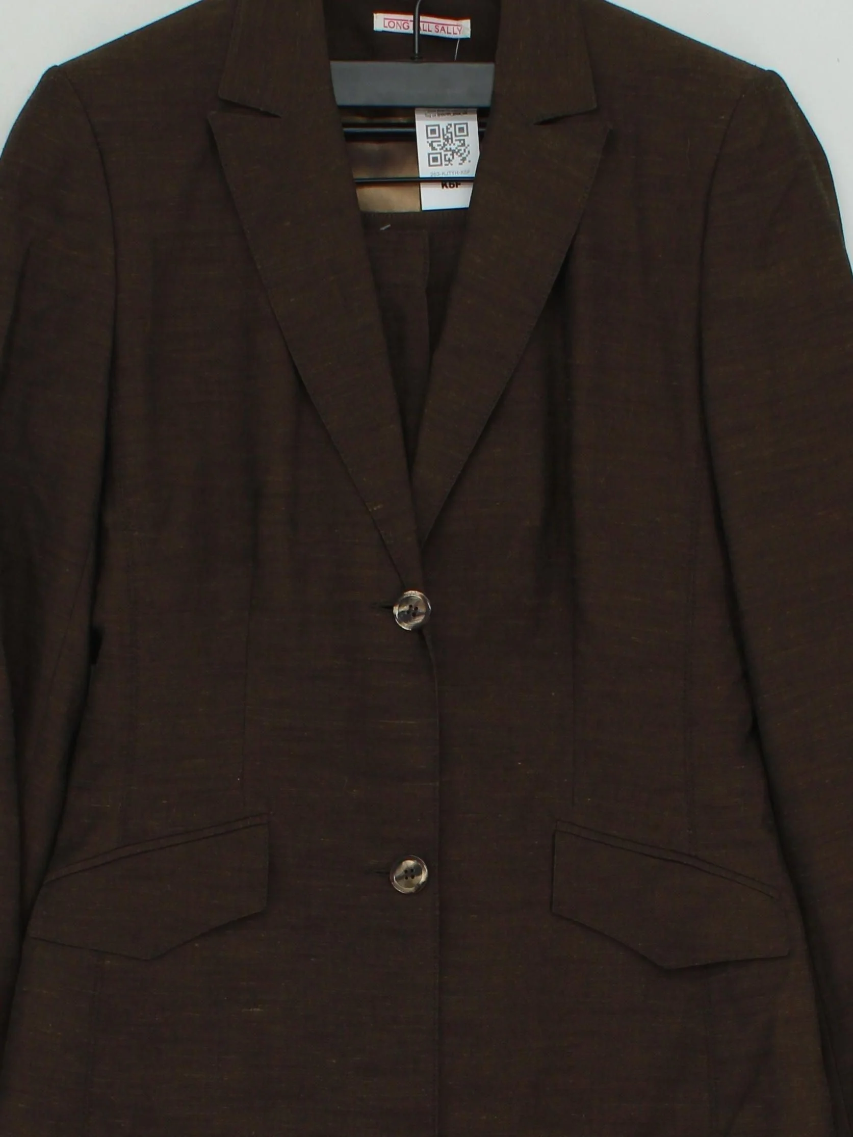 LTS - Long Tall Sally Women's Two Piece Suit UK 12 Brown Polyester - Image 3