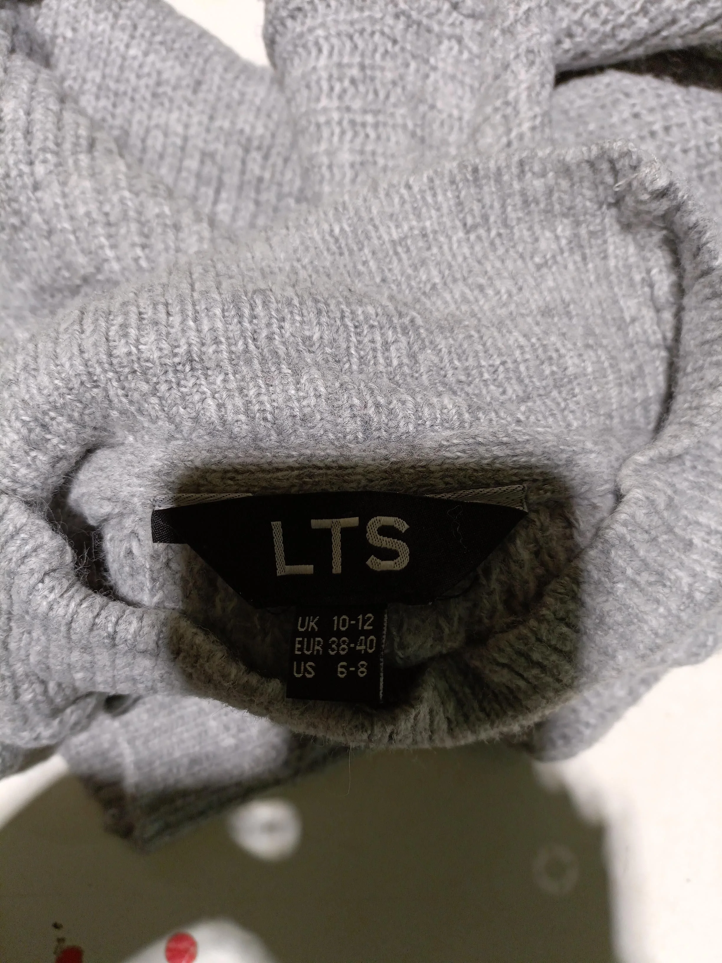 LTS Women's Jumper UK 10 Grey Acrylic with Polyester Mock Neck Pullover - Image 5