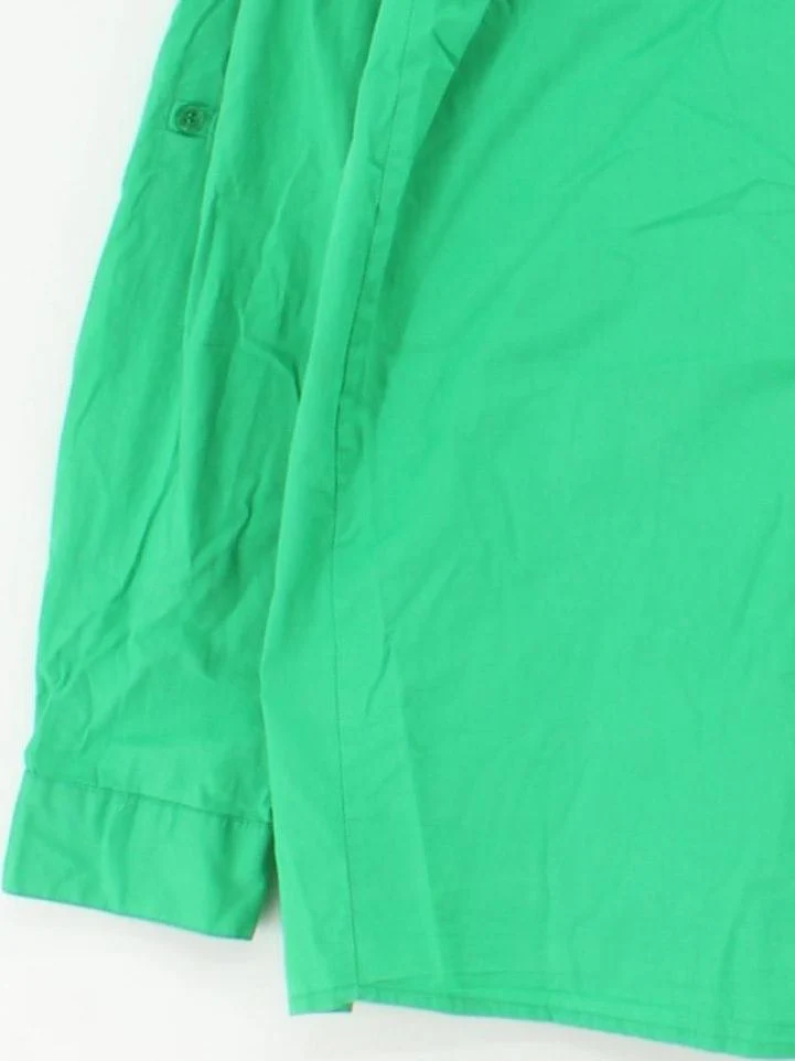 LTS Women's Shirt UK 12 Green 100% Cotton Long Sleeve Collared Basic - Image 4